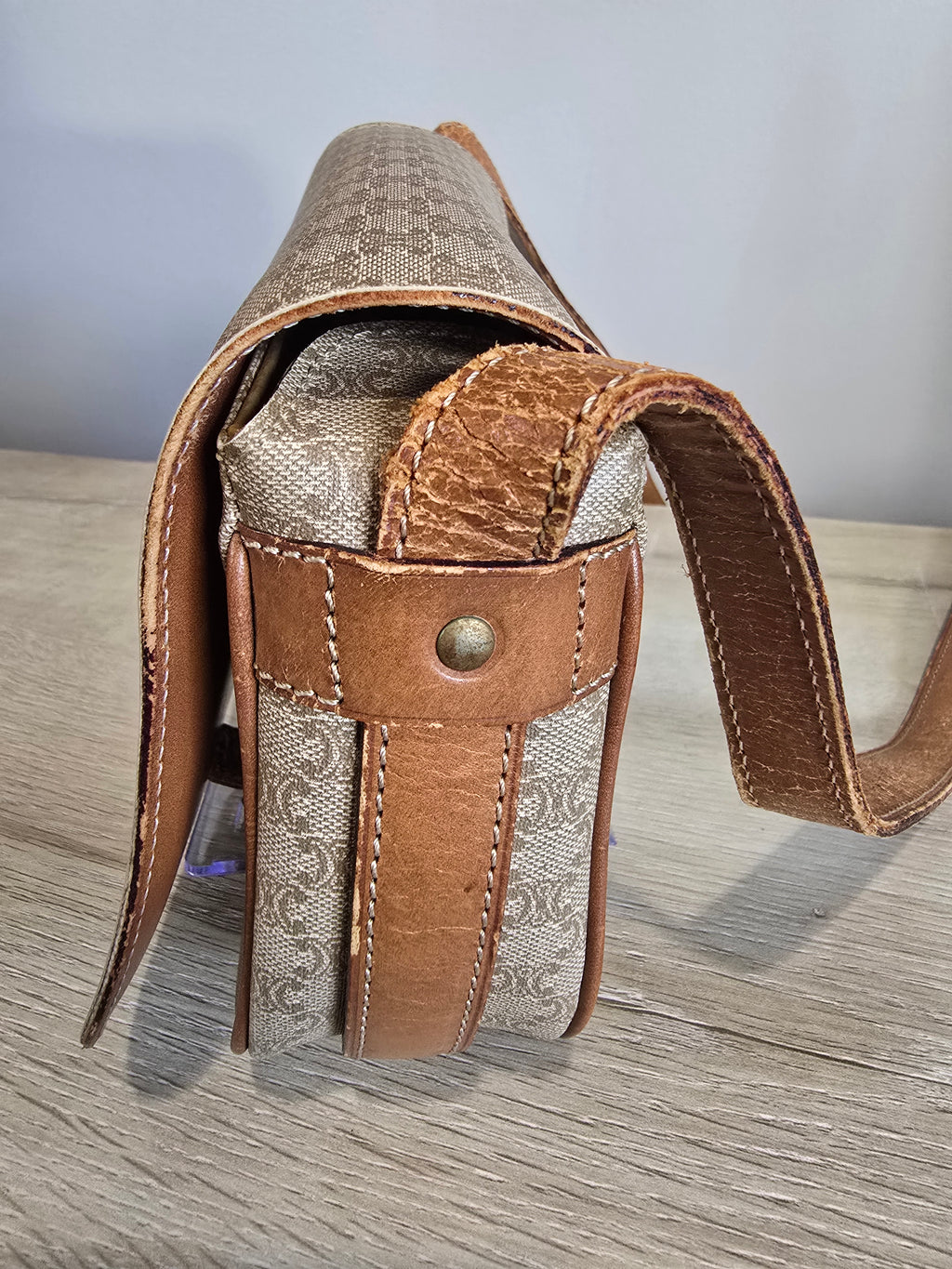 Celine Vintage Macadam Crossbody / Shoulder Bag