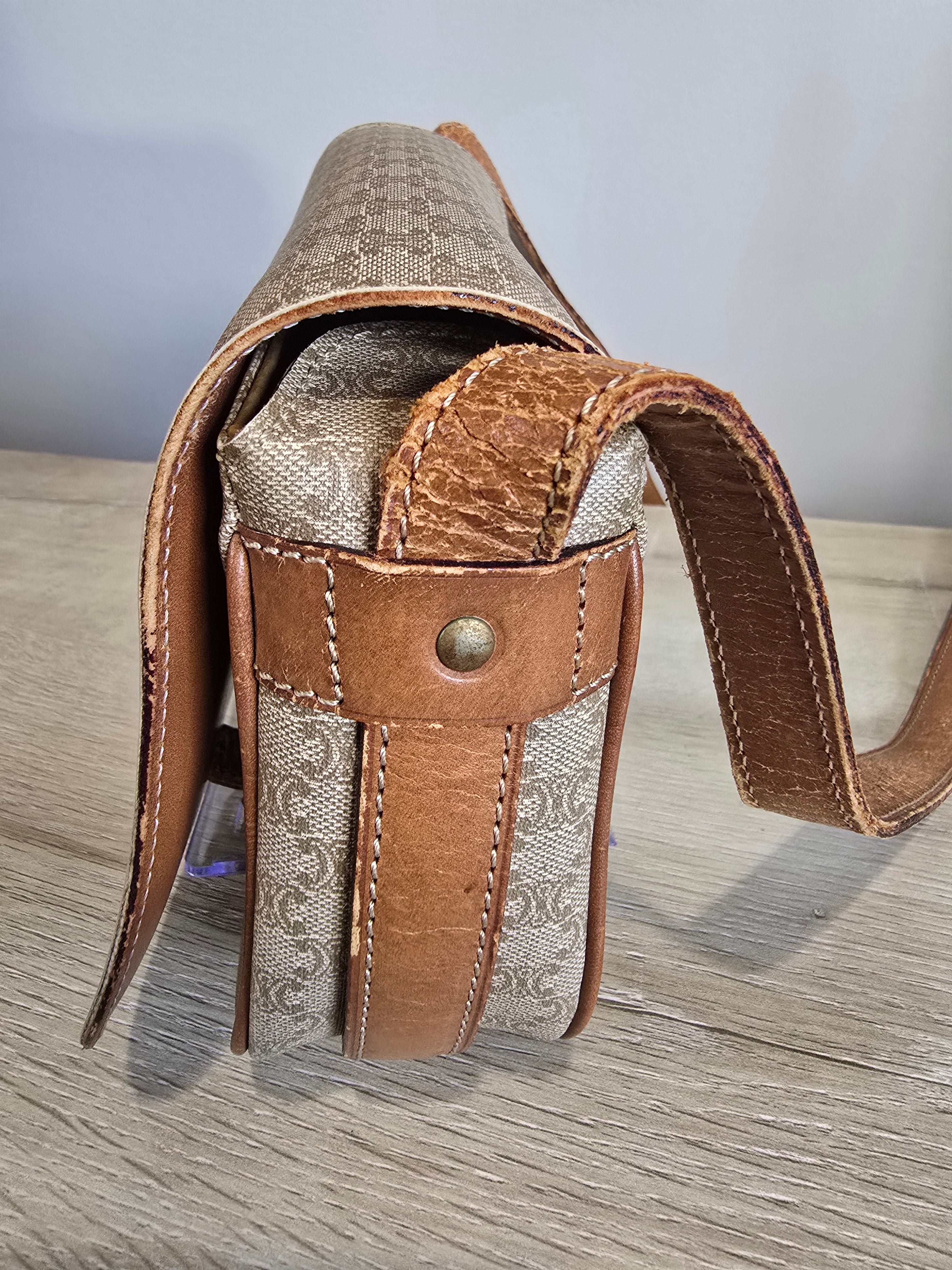 Celine Vintage Macadam Crossbody / Shoulder Bag