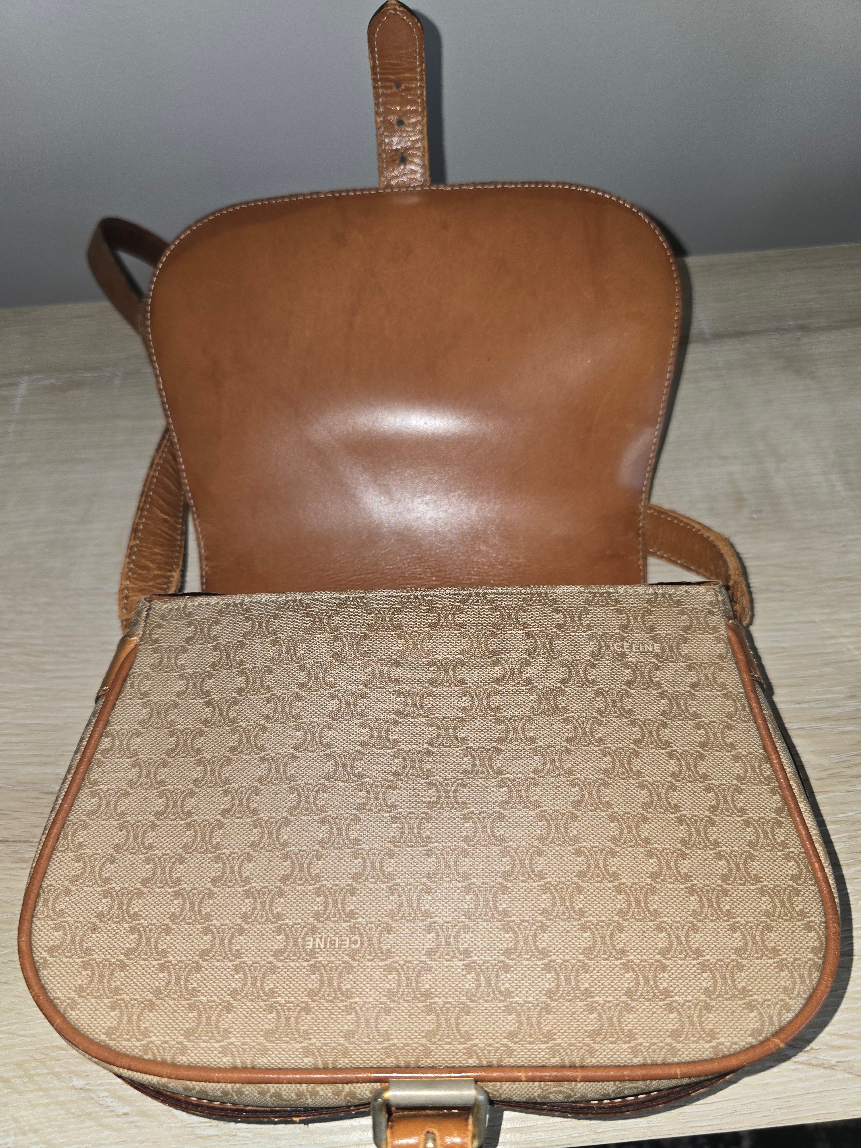 Celine Vintage Macadam Crossbody / Shoulder Bag