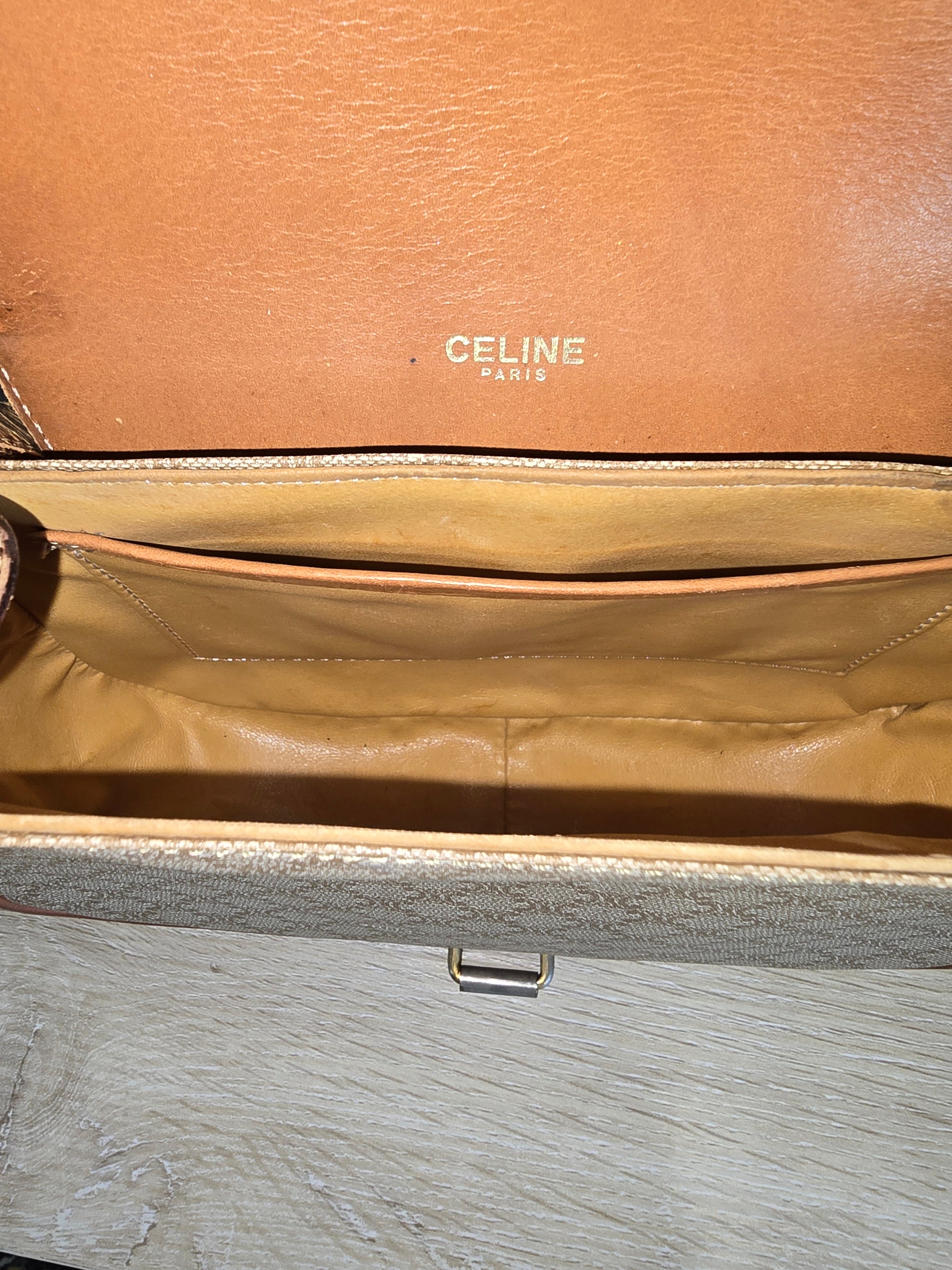 Celine Vintage Macadam Crossbody / Shoulder Bag