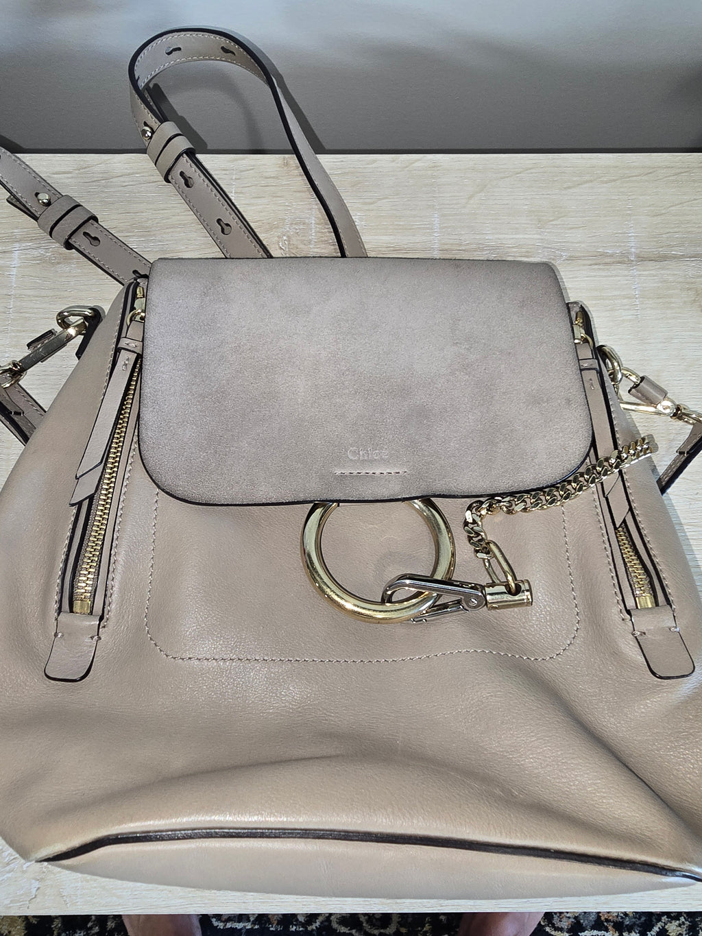 Chloé Faye Mini Backpack — Motty Grey