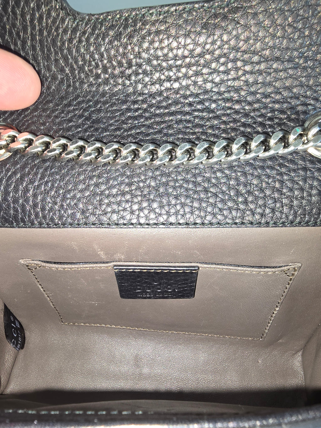 Gucci Miss Bamboo Shoulder Bag — Black with Silver Studs