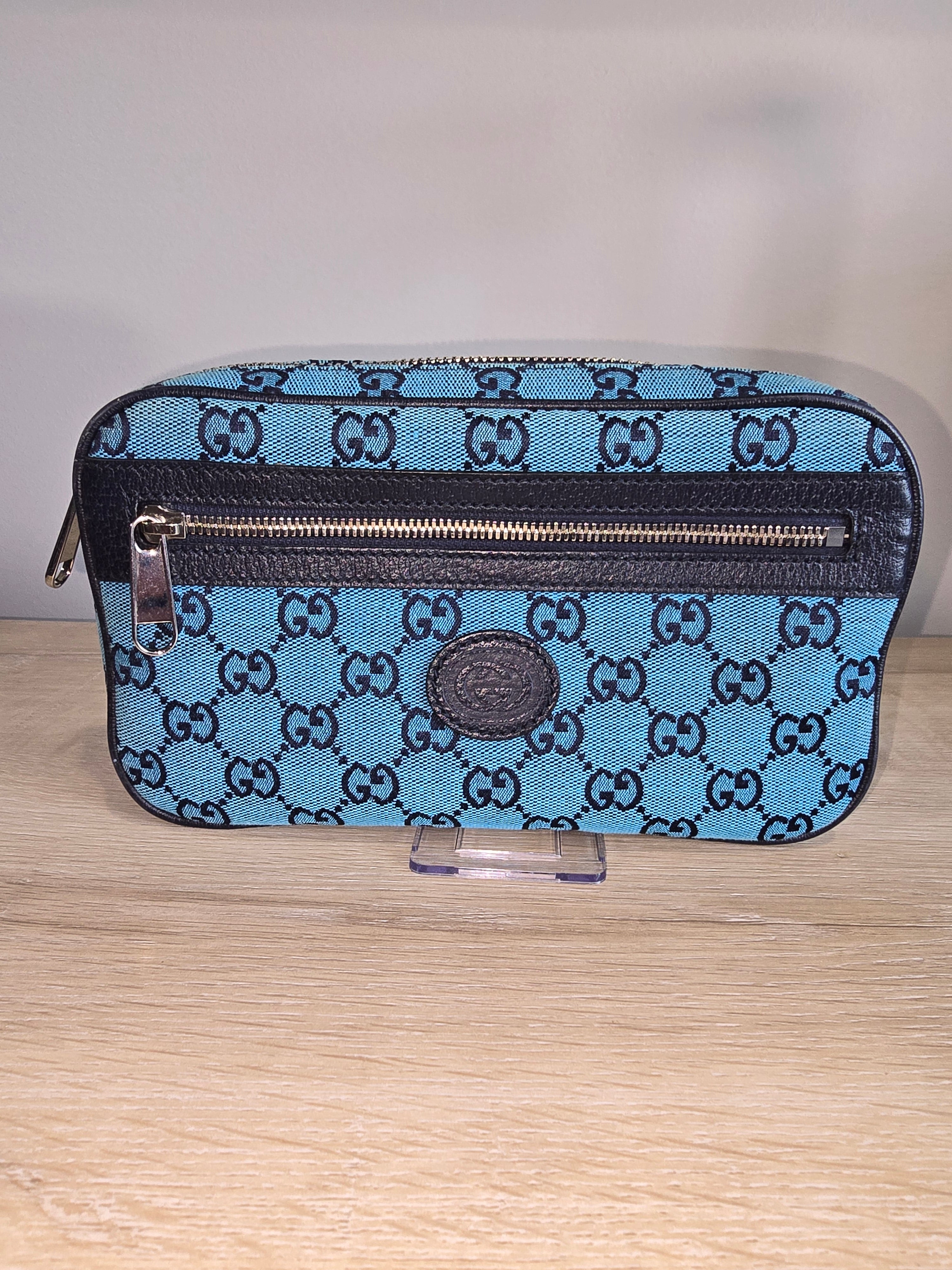 Gucci GG Canvas Belt Bag — Blue