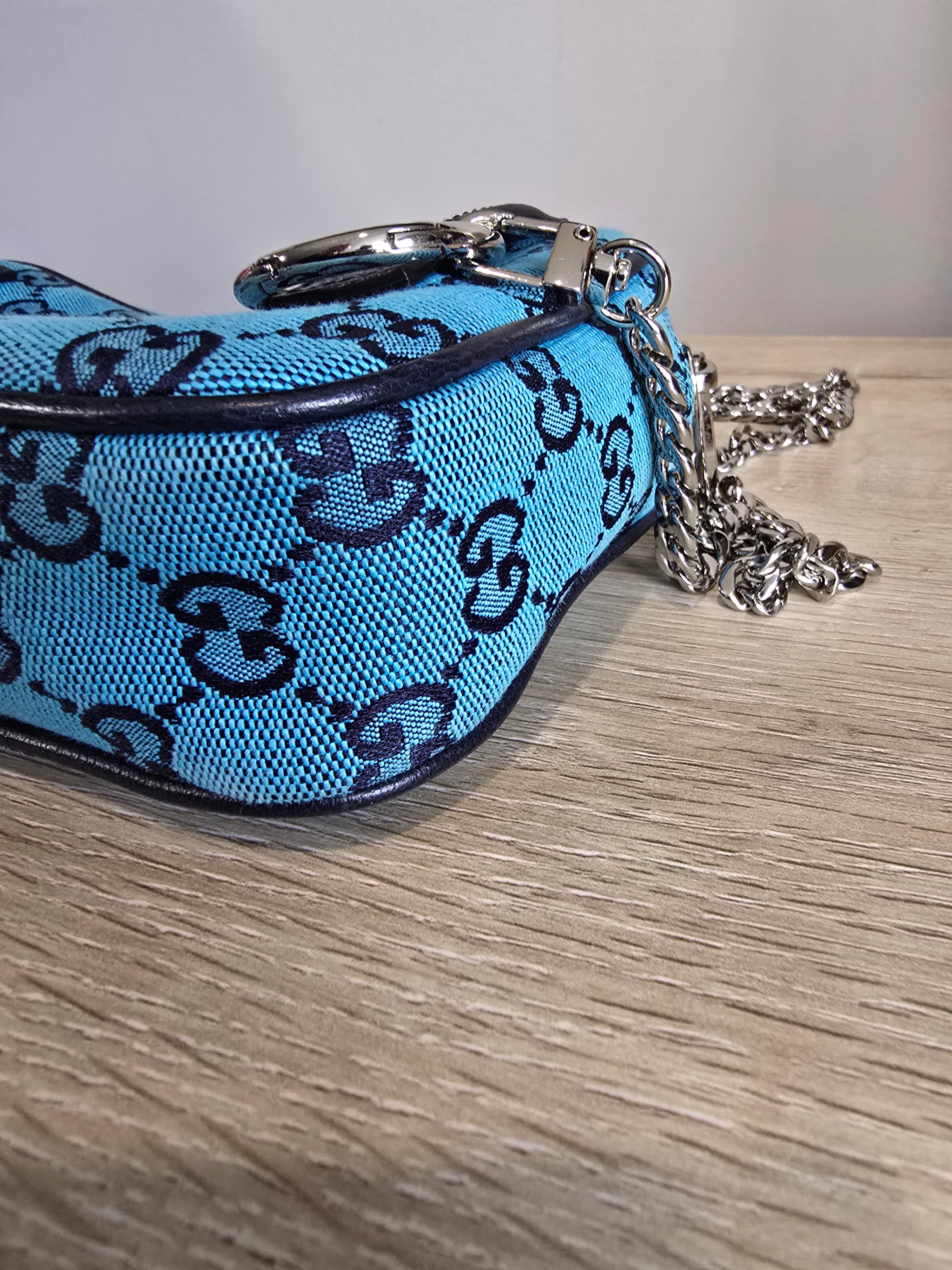 Gucci GG Canvas Belt Bag — Blue