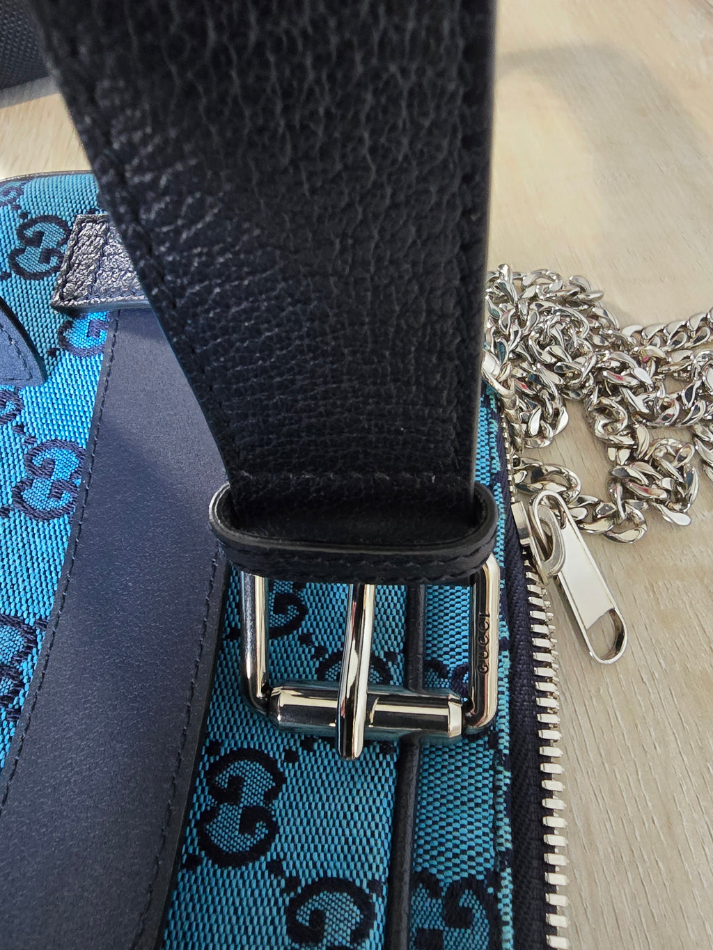 Gucci GG Canvas Belt Bag — Blue