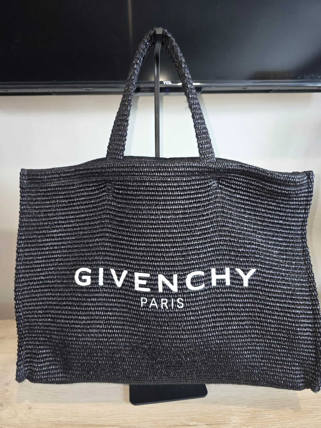 Givenchy Black Raffia G-Tote Bag