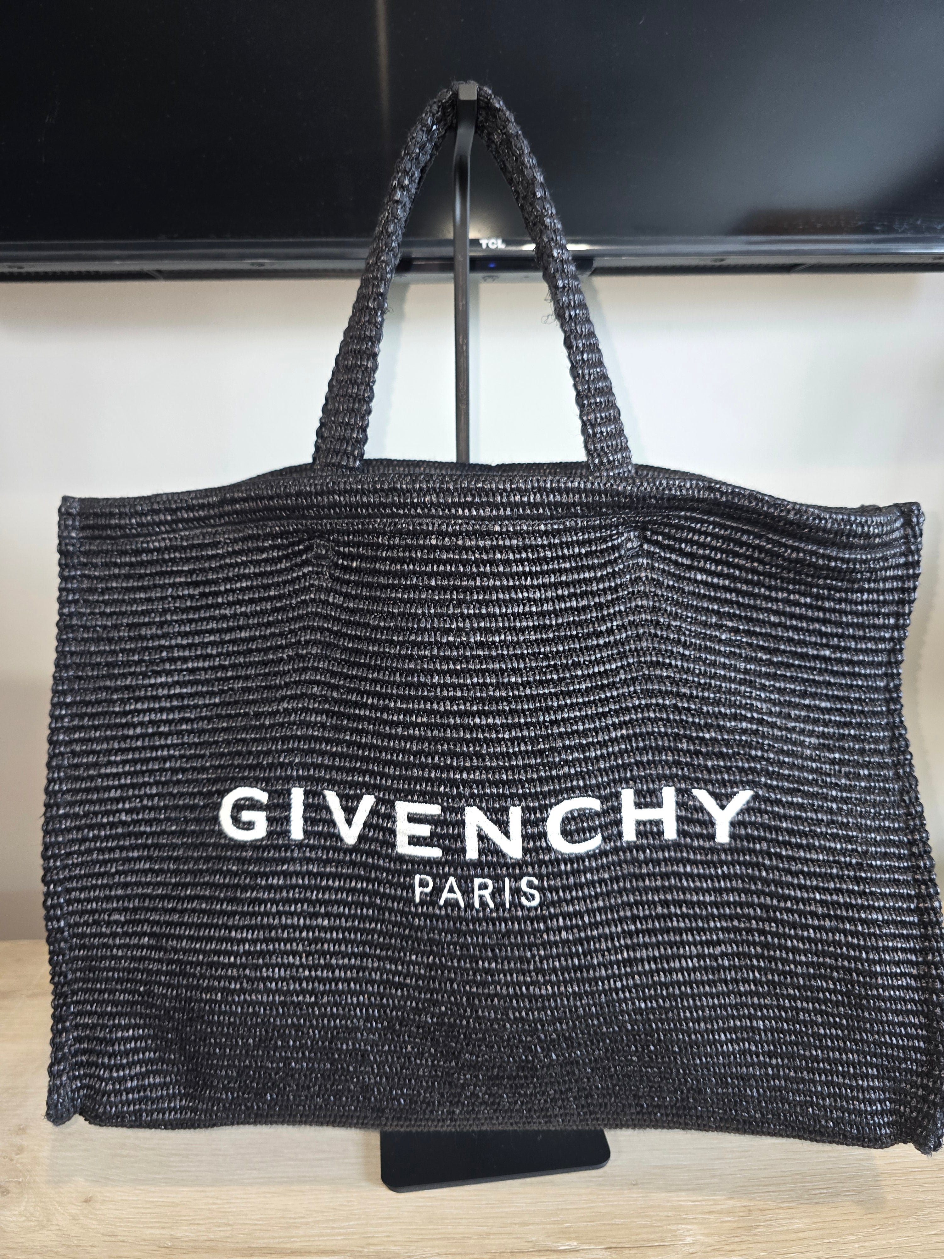 Givenchy Black Raffia G-Tote Bag