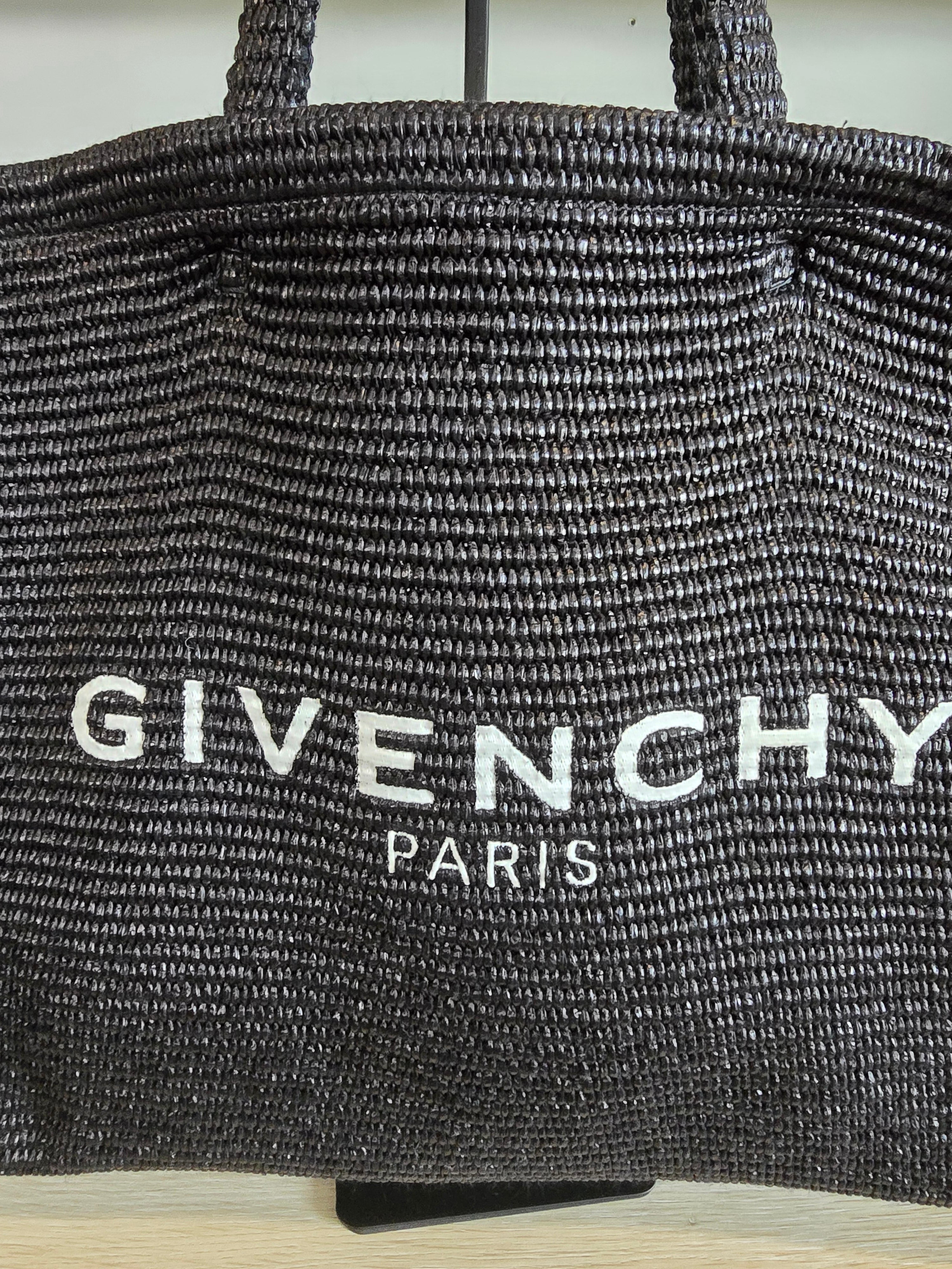 Givenchy Black Raffia G-Tote Bag