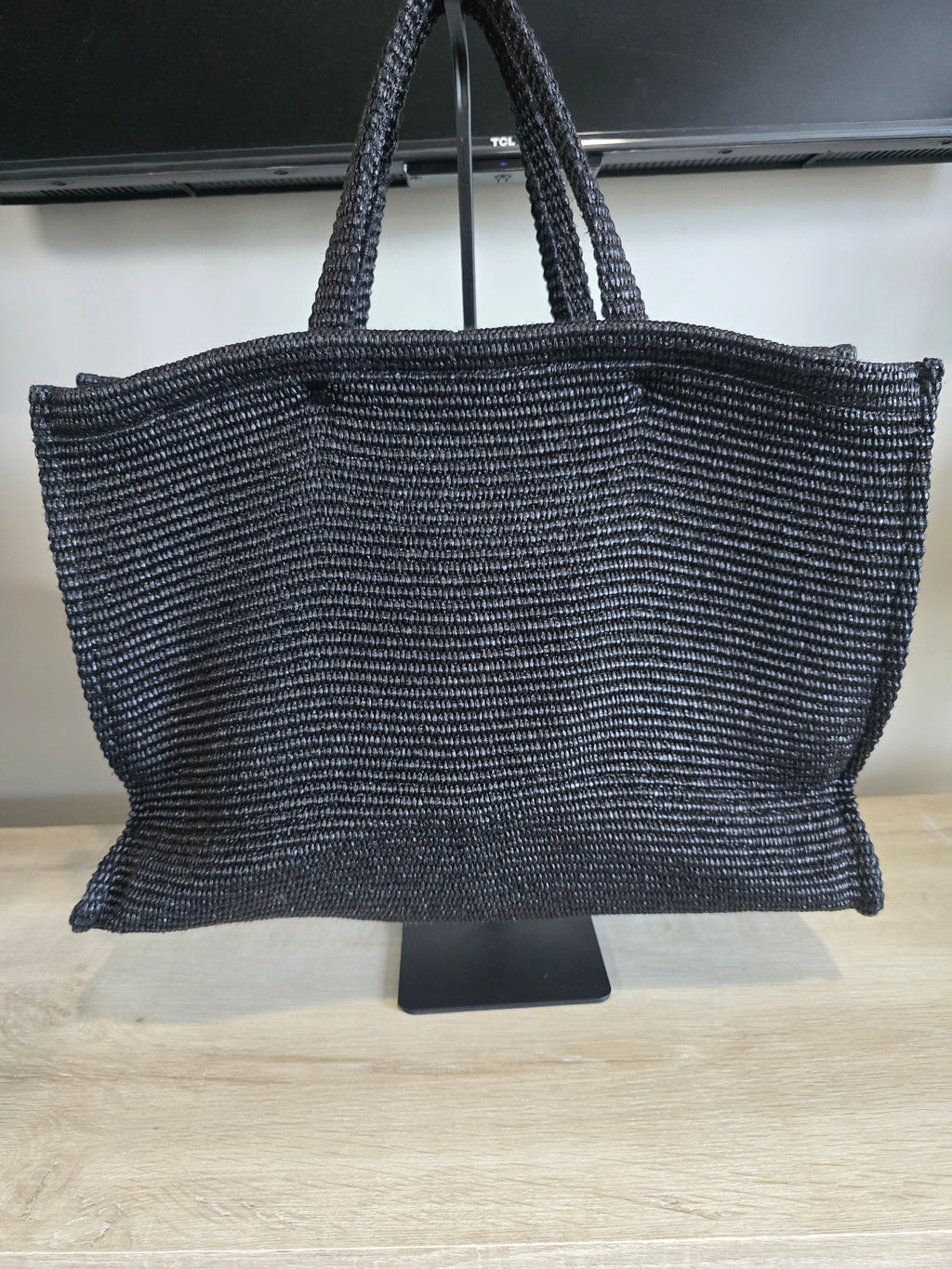 Givenchy Black Raffia G-Tote Bag