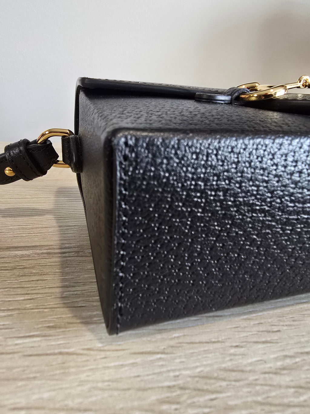 Gucci 1955 Horsebit Shoulder Bag — Black