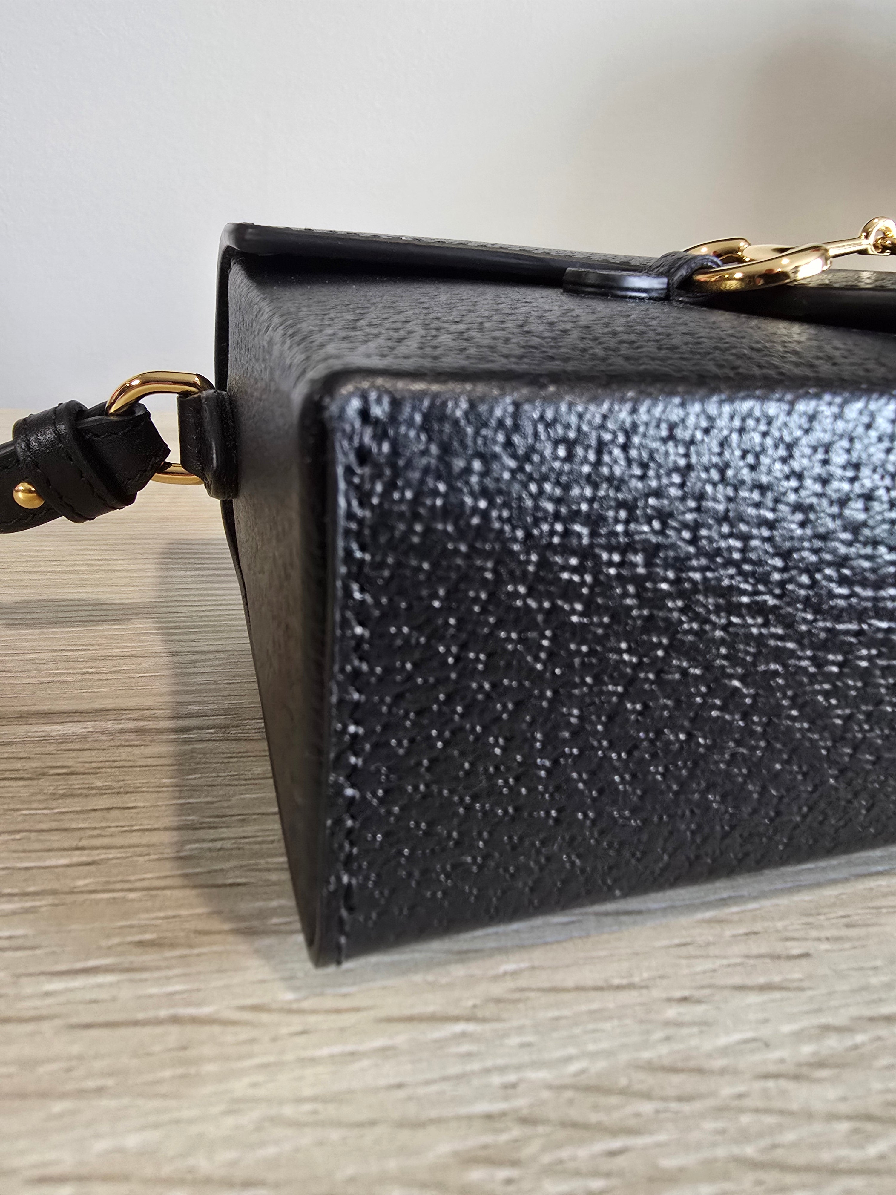 Gucci 1955 Horsebit Shoulder Bag — Black