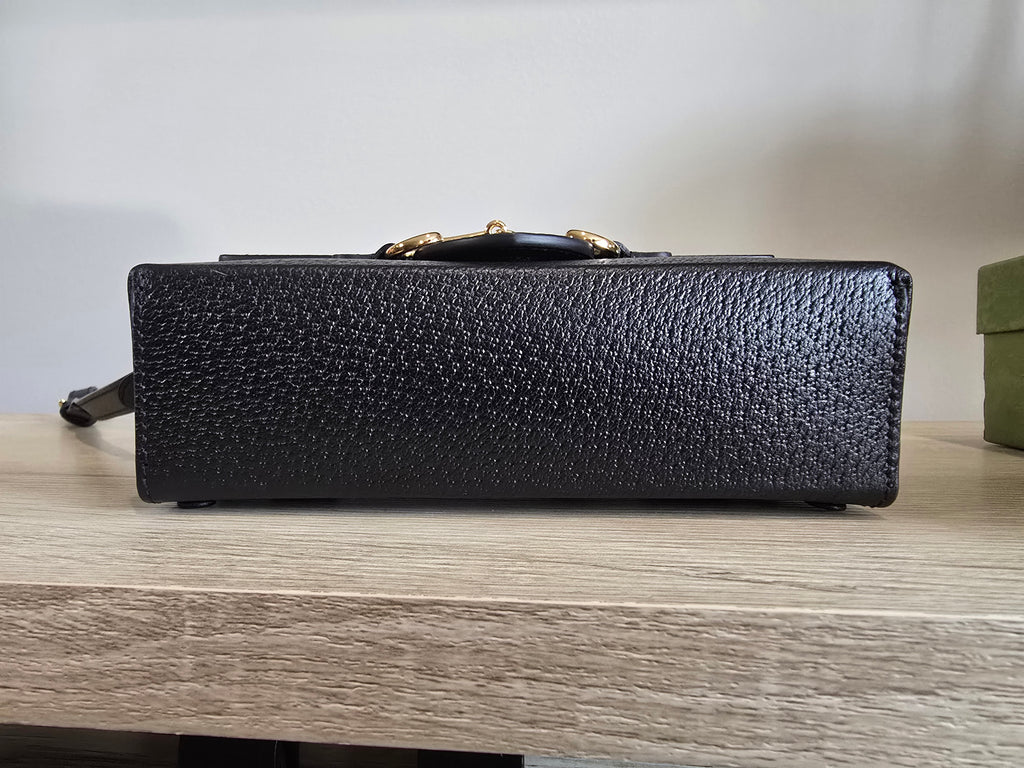 Gucci 1955 Horsebit Shoulder Bag — Black