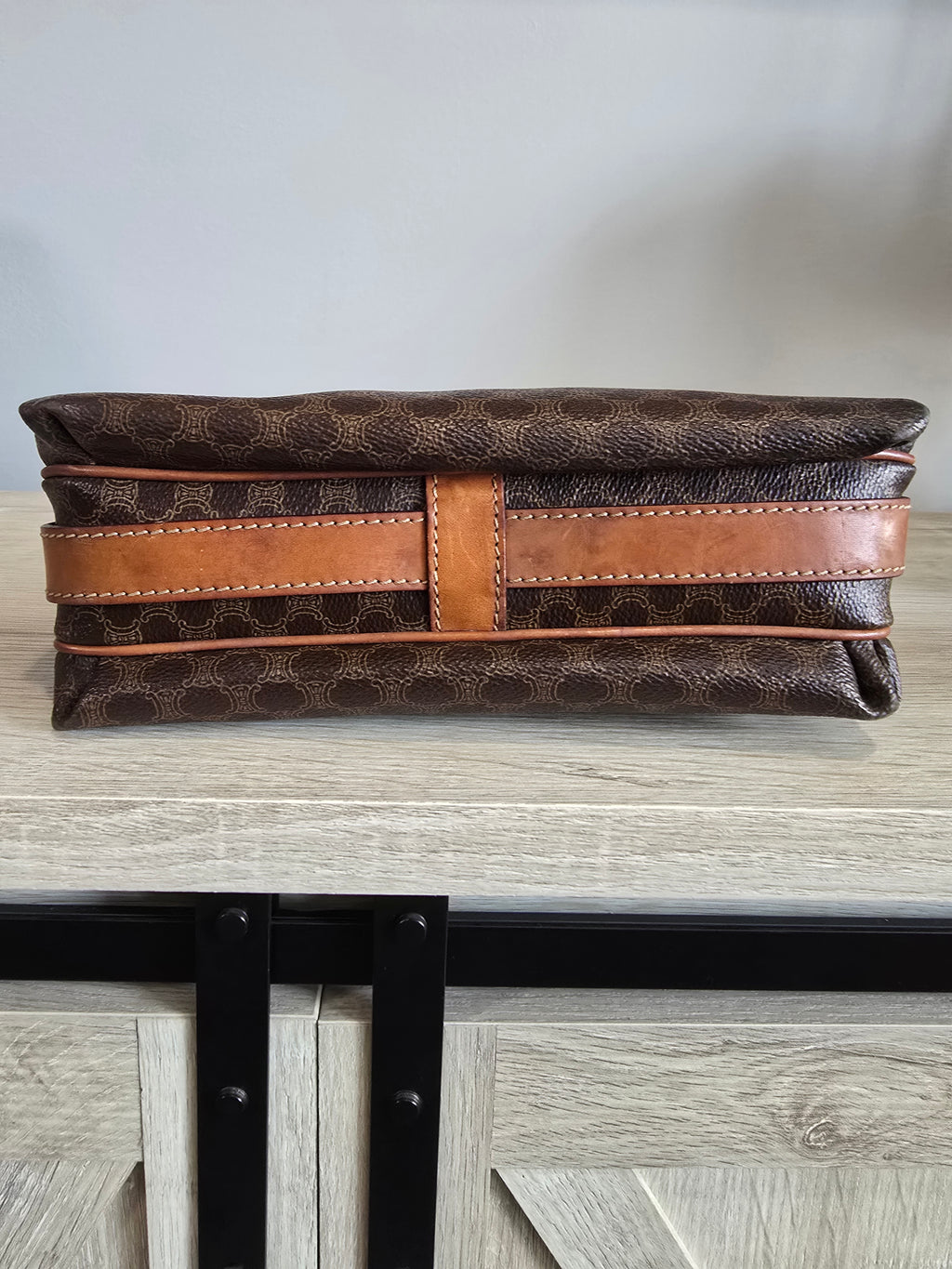 Celine Vintage Macadam Canvas Shoulder Bag