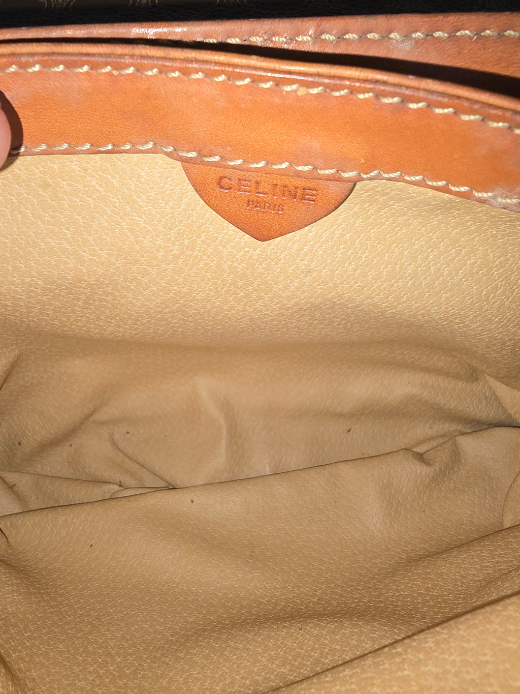 Celine Vintage Macadam Canvas Shoulder Bag