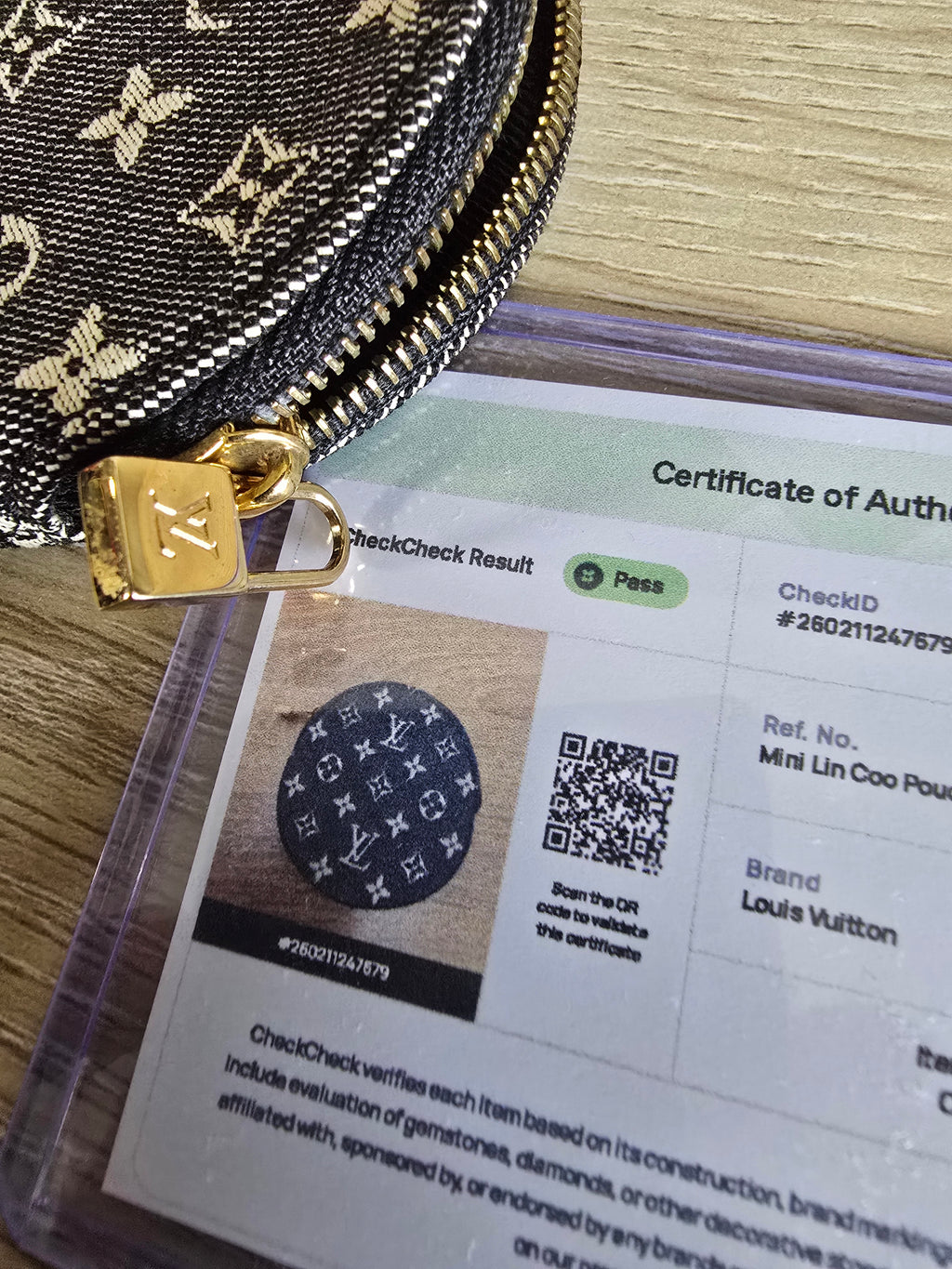 Louis Vuitton Monogram Mini Lin Round Coin Purse