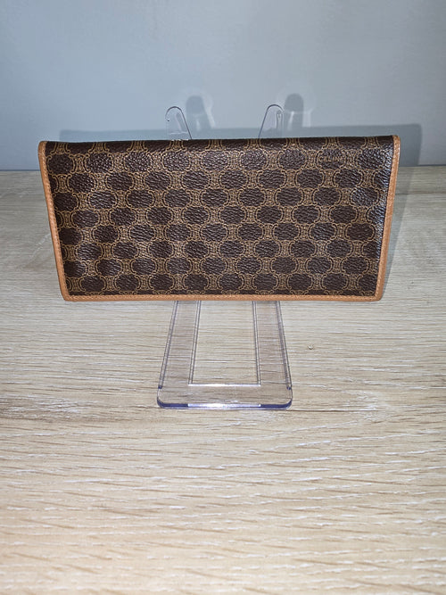 Celine Vintage Macadam Wallet — Brown