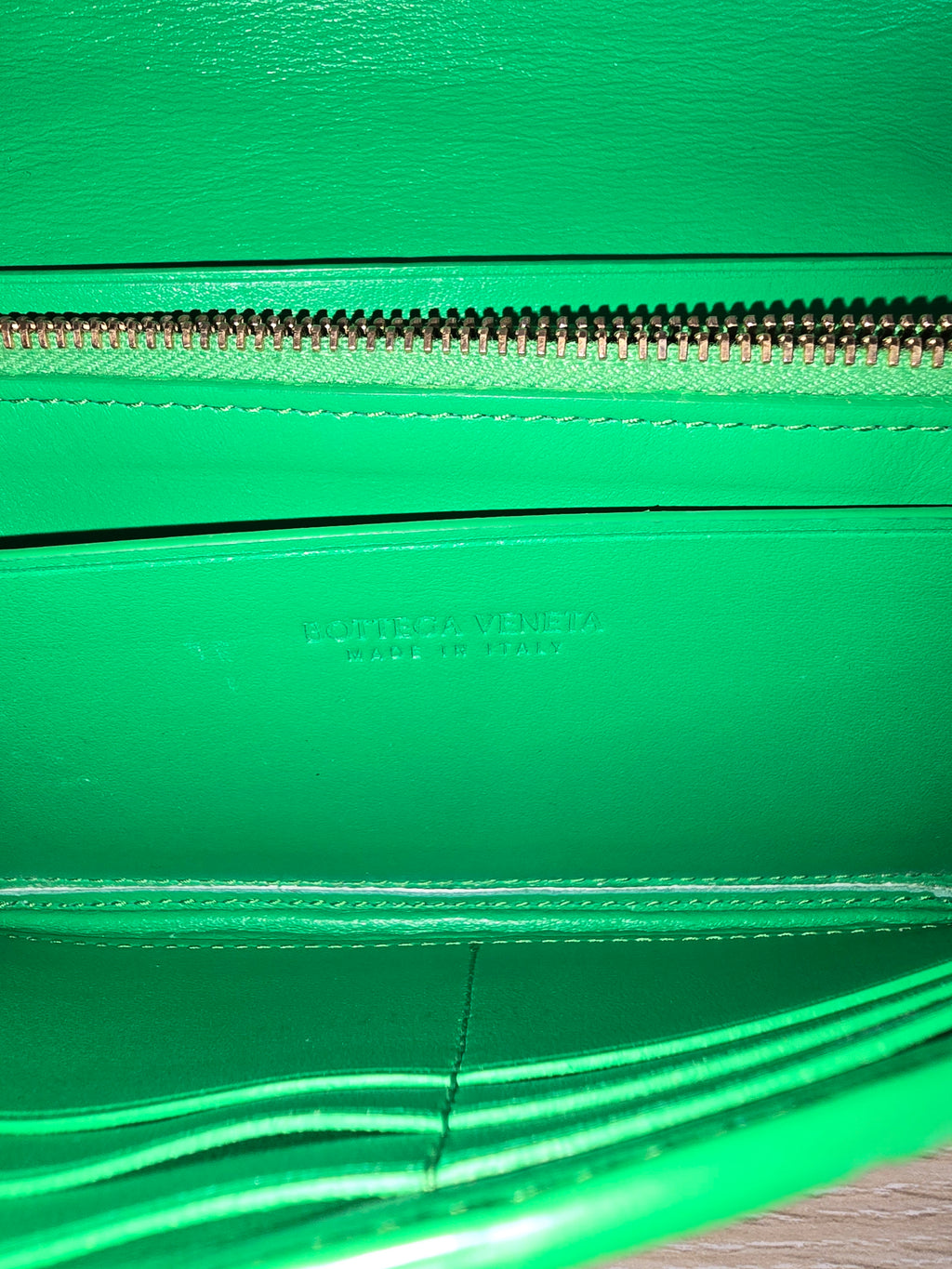 Bottega Veneta Intrecciato Leather Wallet — Green