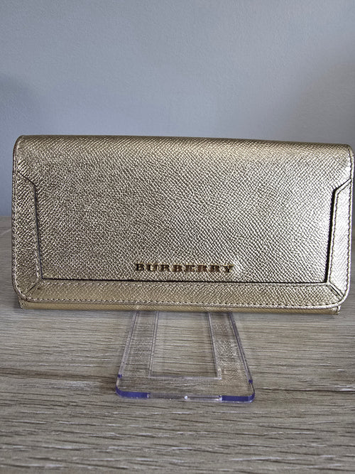 Burberry Penrose Metallic Gold Long Wallet