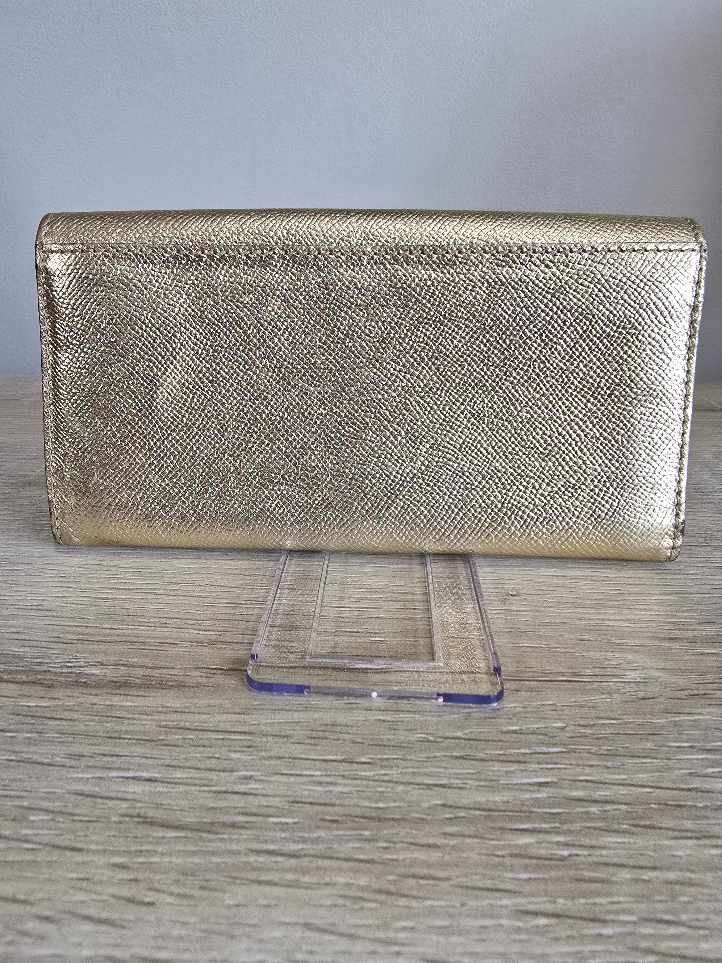 Burberry Penrose Metallic Gold Long Wallet