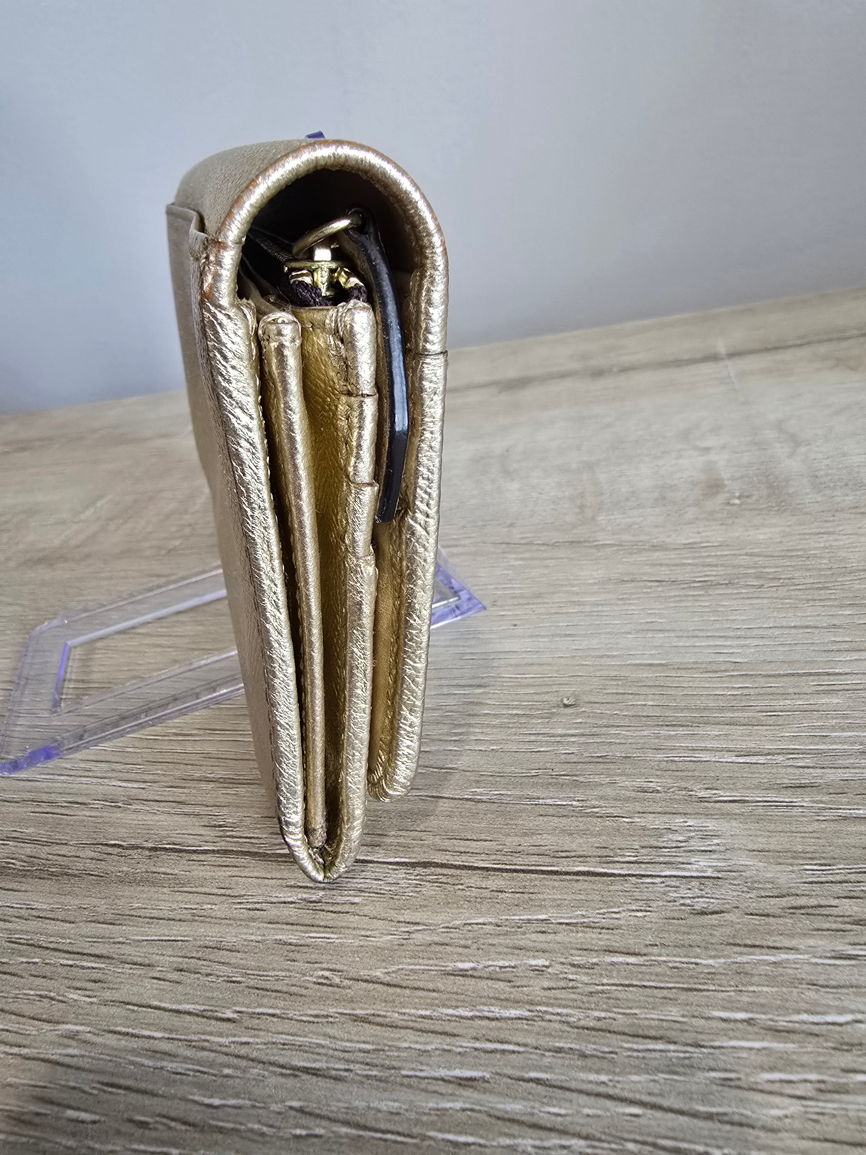 Burberry Penrose Metallic Gold Long Wallet