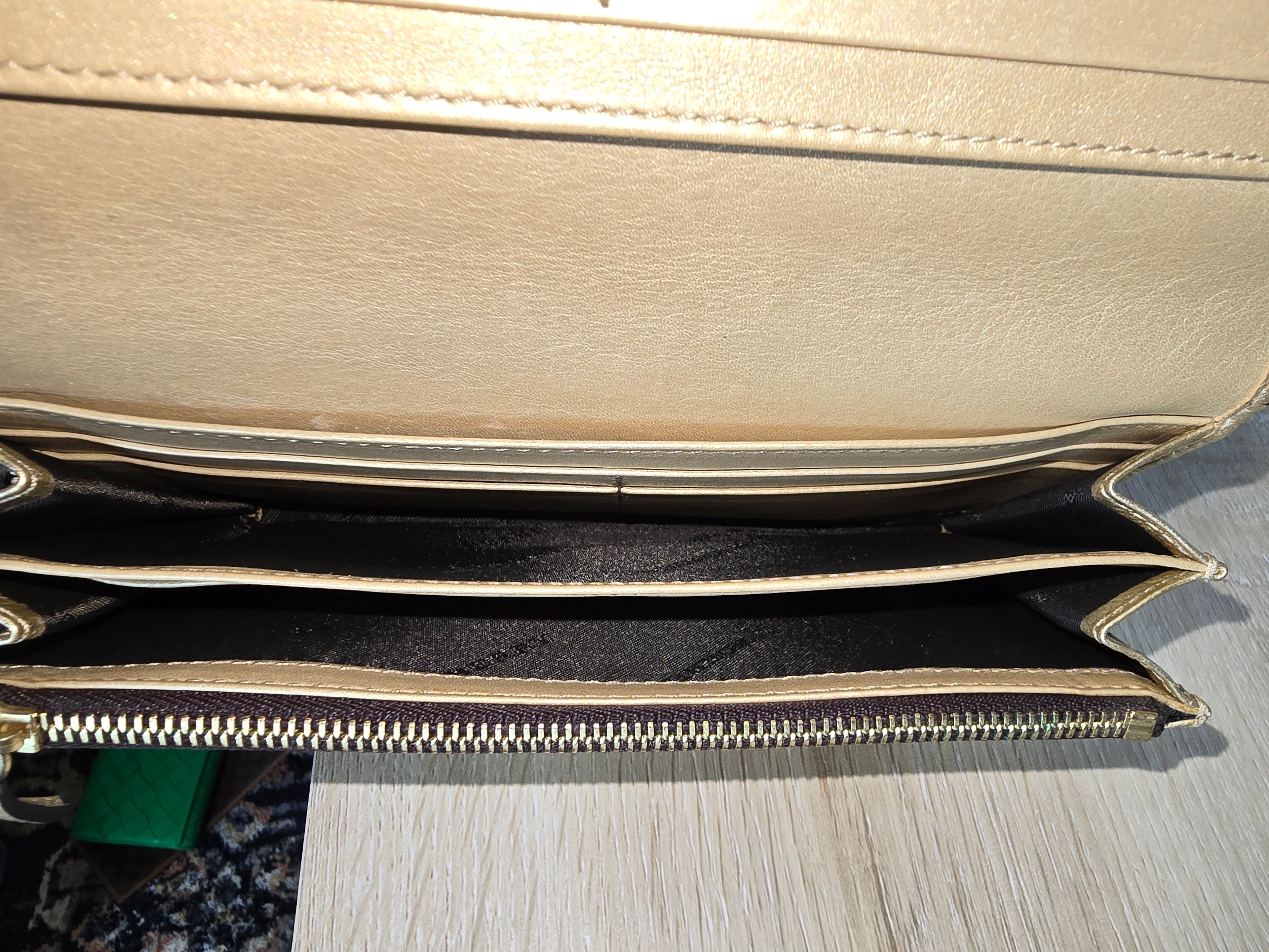 Burberry Penrose Metallic Gold Long Wallet