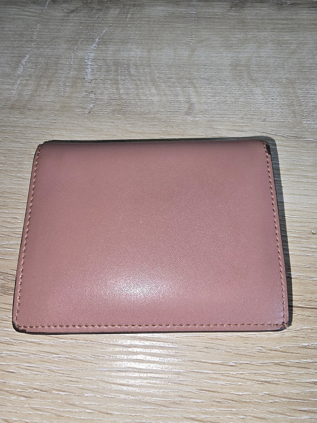 Fendi Pink Studded Leather Card Holder & Coin Purse Wallet — Gold Studs