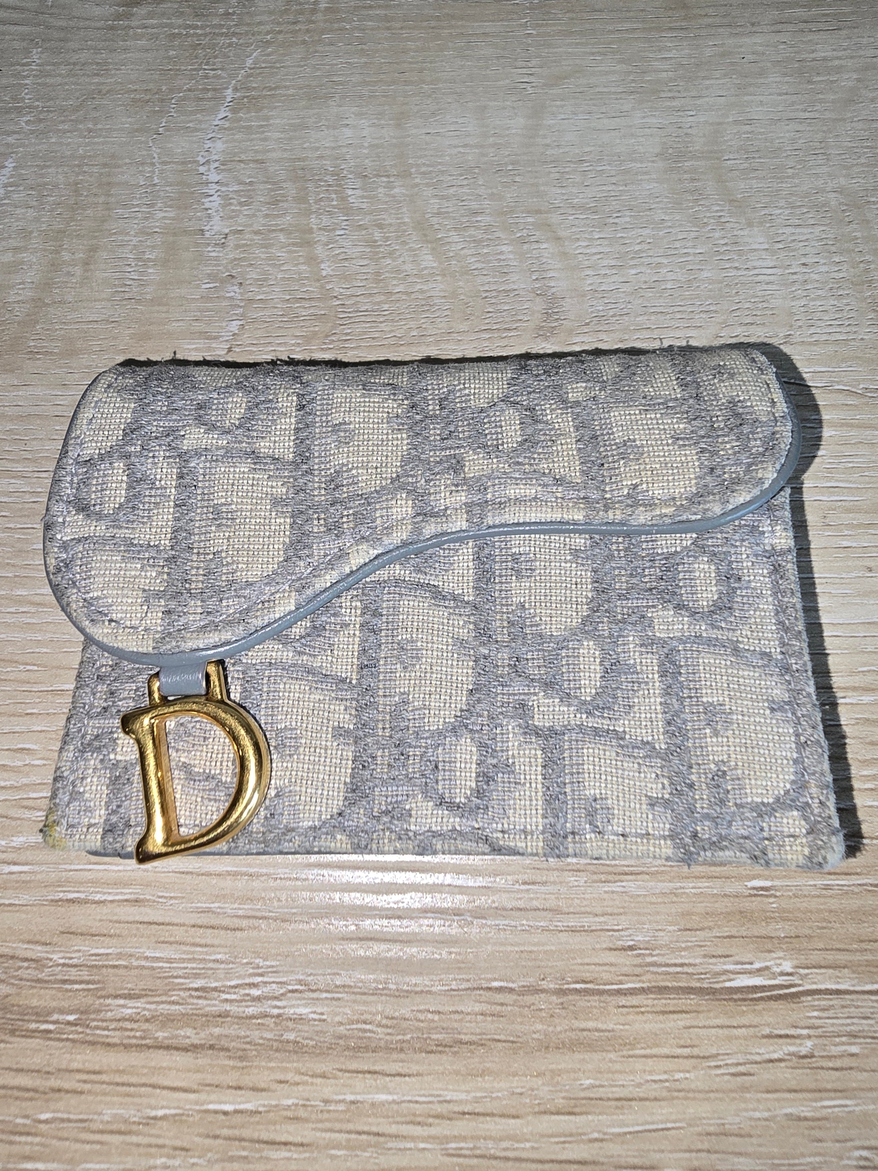 Christian Dior Canvas Saddle Wallet
