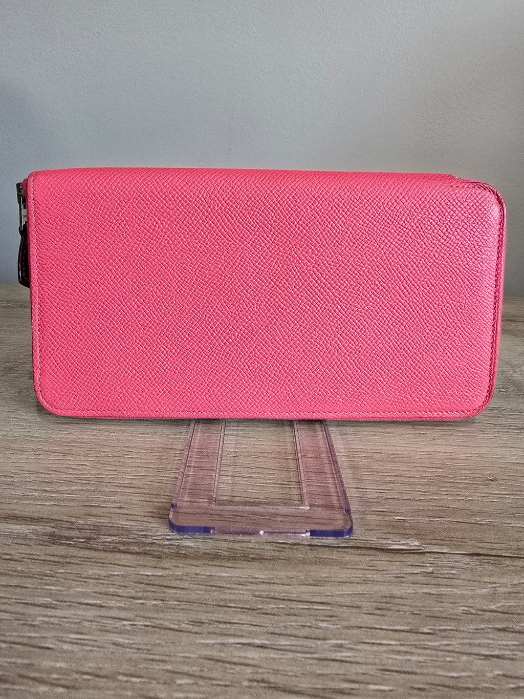 Hermès Azap Silk-In Epsom Long Wallet — Pink