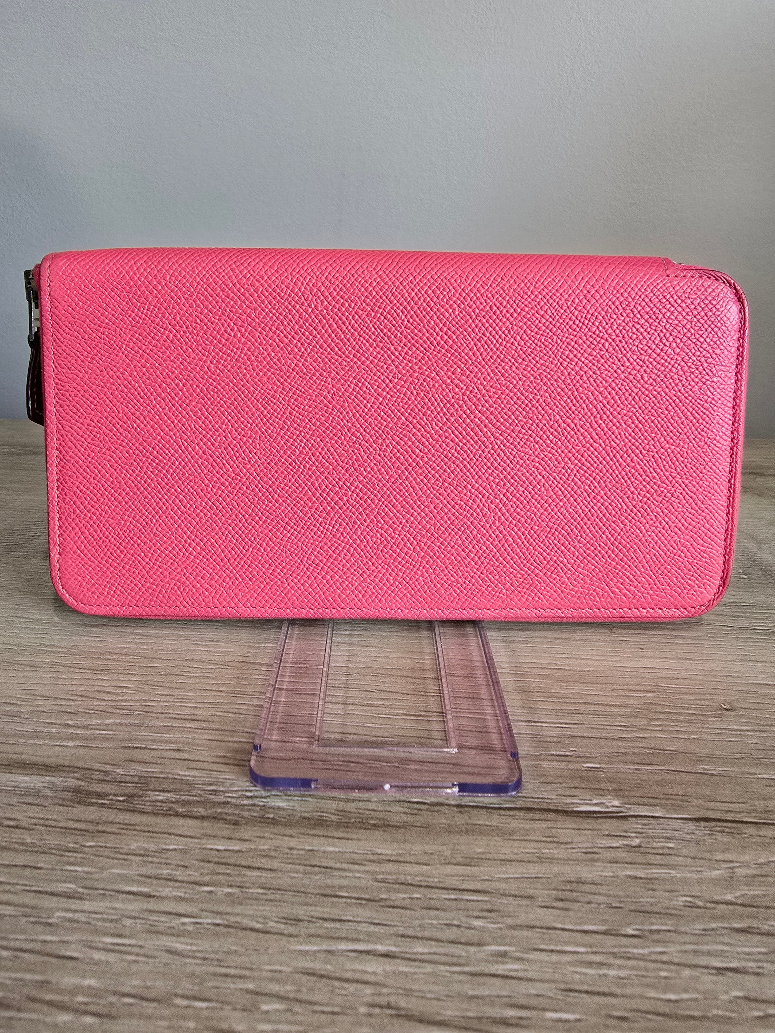 Hermès Azap Silk-In Epsom Long Wallet — Pink