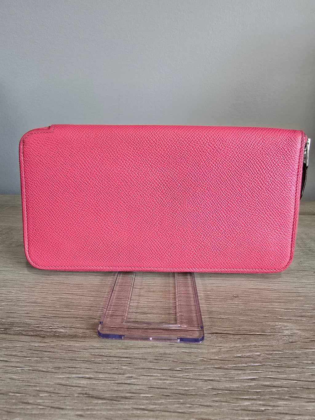 Hermès Azap Silk-In Epsom Long Wallet — Pink