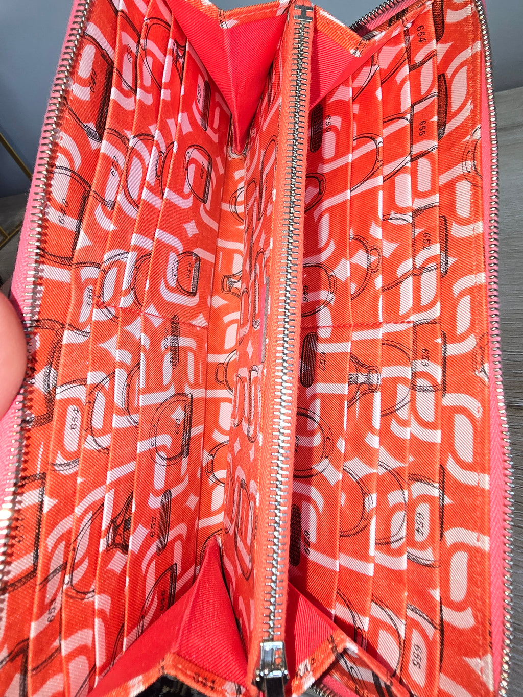 Hermès Azap Silk-In Epsom Long Wallet — Pink