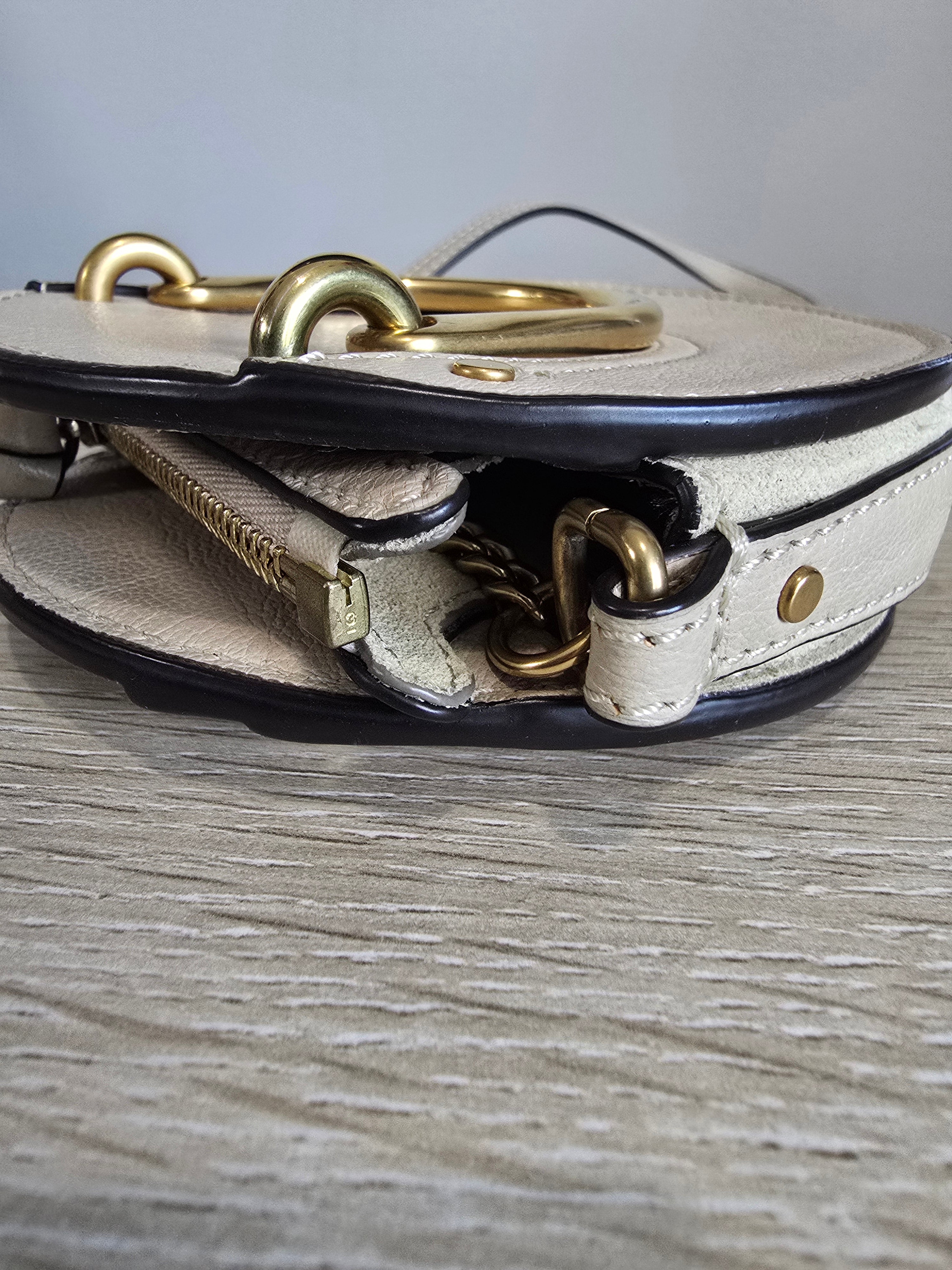 Chloé Mini Pixie Crossbody — Beige / Gold Hardware