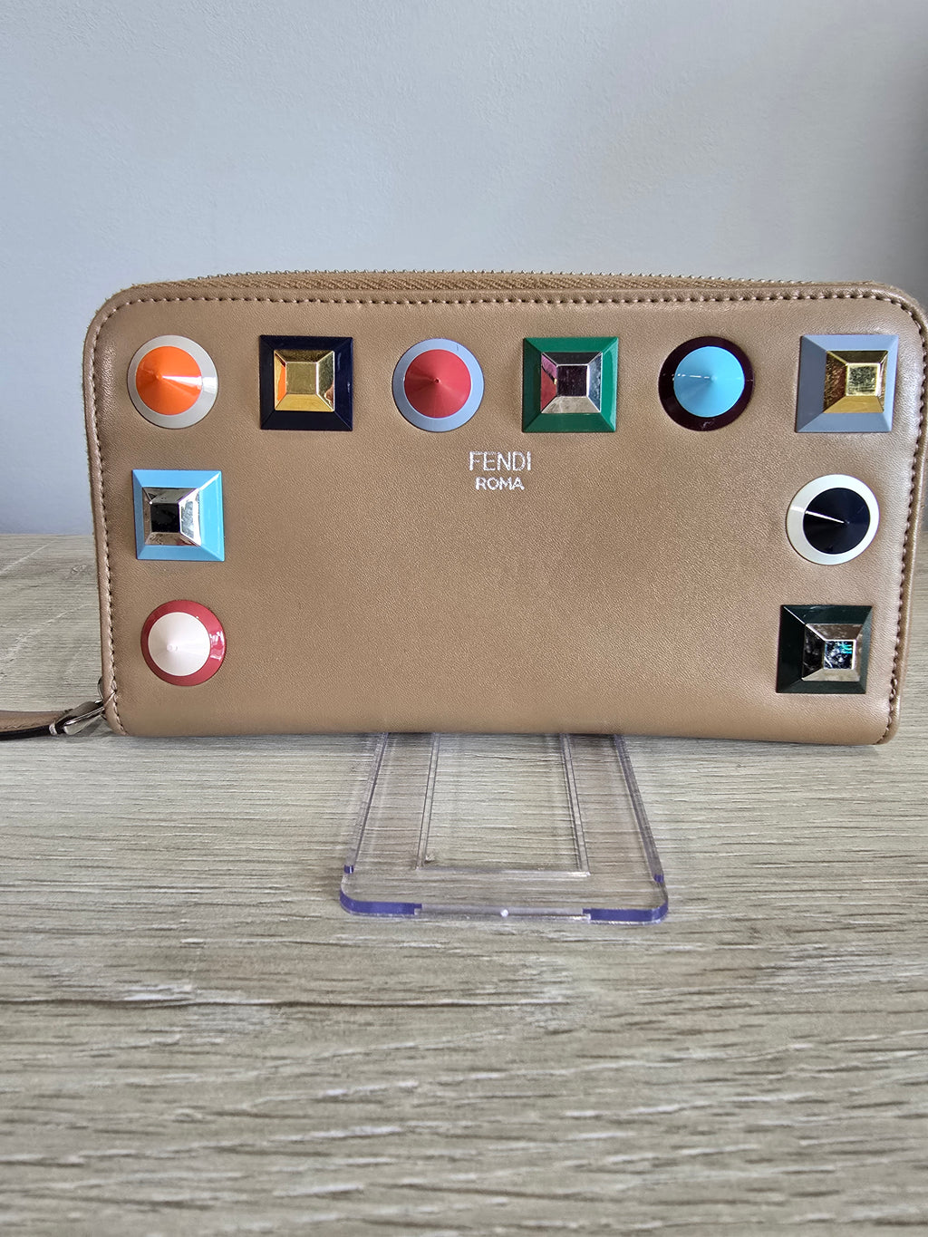 Fendi Rainbow Studs Long Wallet