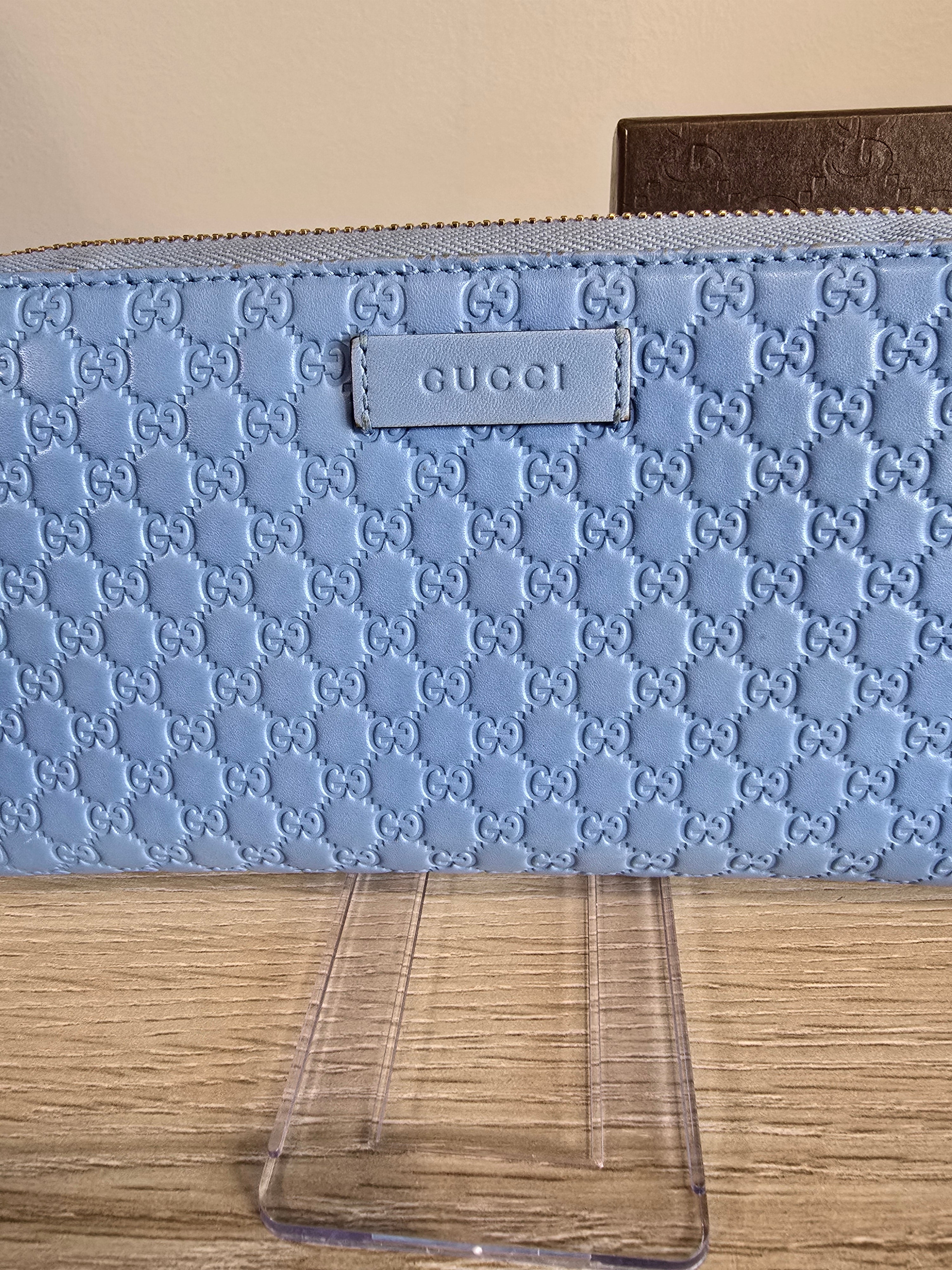 Gucci GG Sima Zippy Wallet — Blue