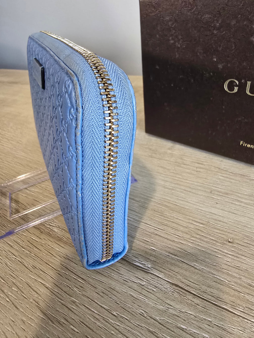 Gucci GG Sima Zippy Wallet — Blue
