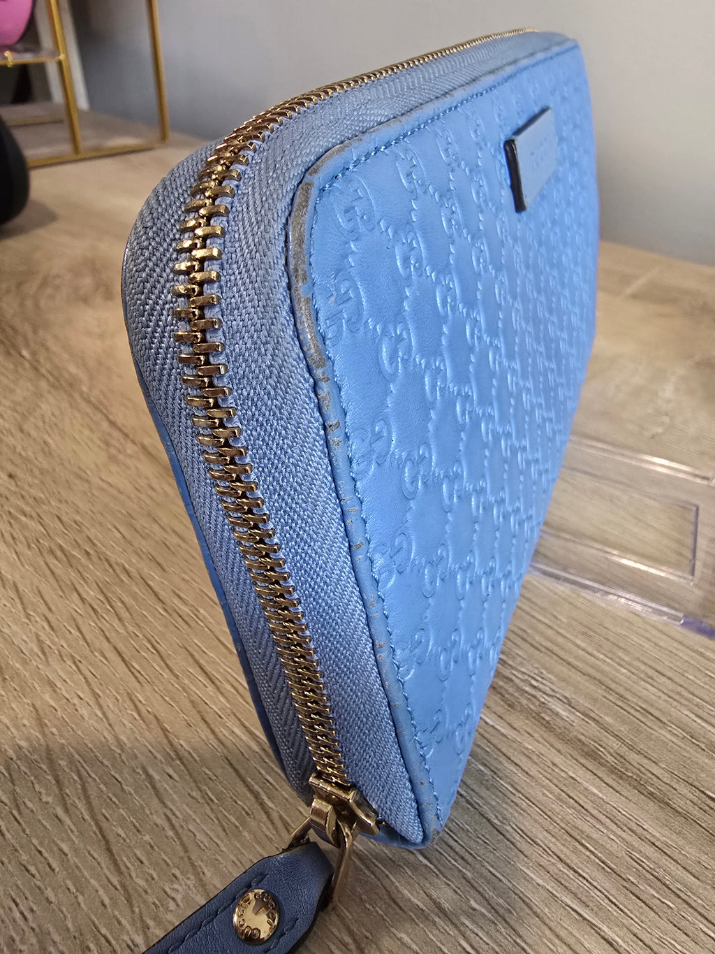 Gucci GG Sima Zippy Wallet — Blue