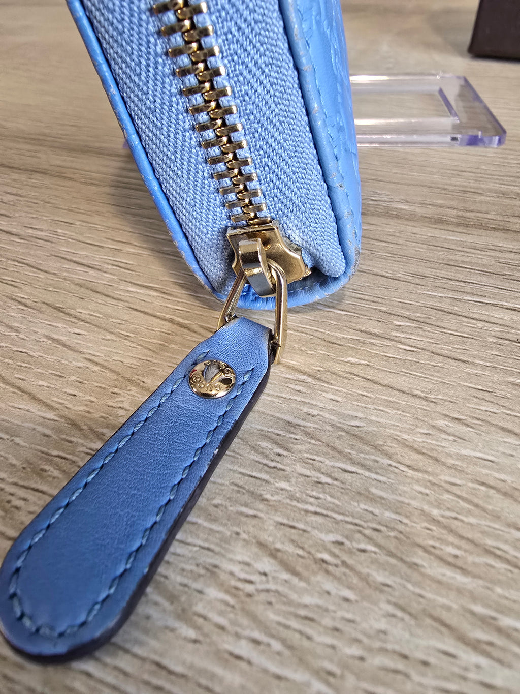 Gucci GG Sima Zippy Wallet — Blue