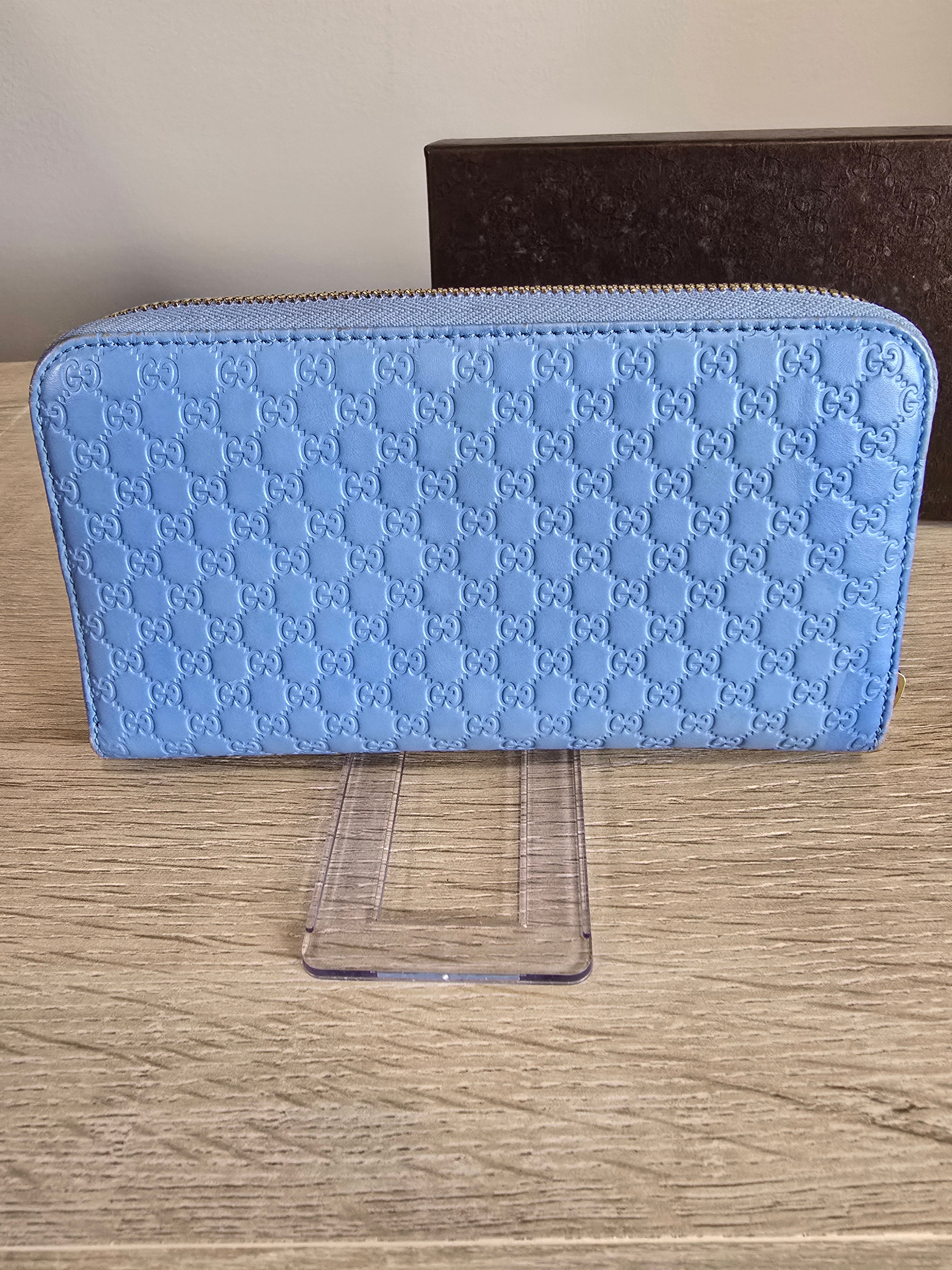 Gucci GG Sima Zippy Wallet — Blue