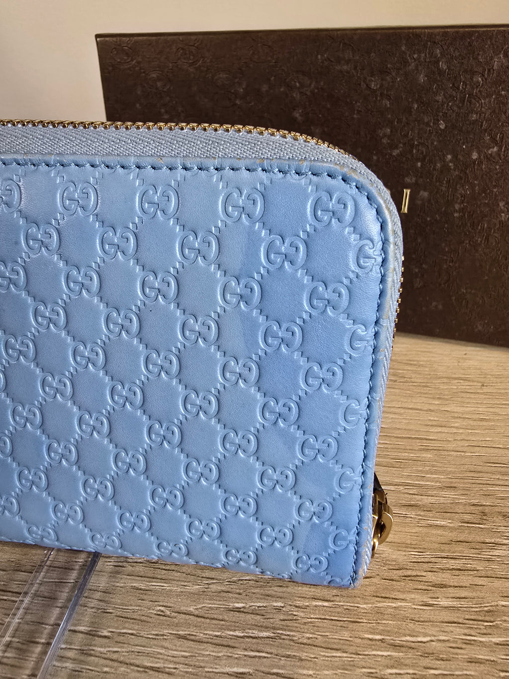 Gucci GG Sima Zippy Wallet — Blue