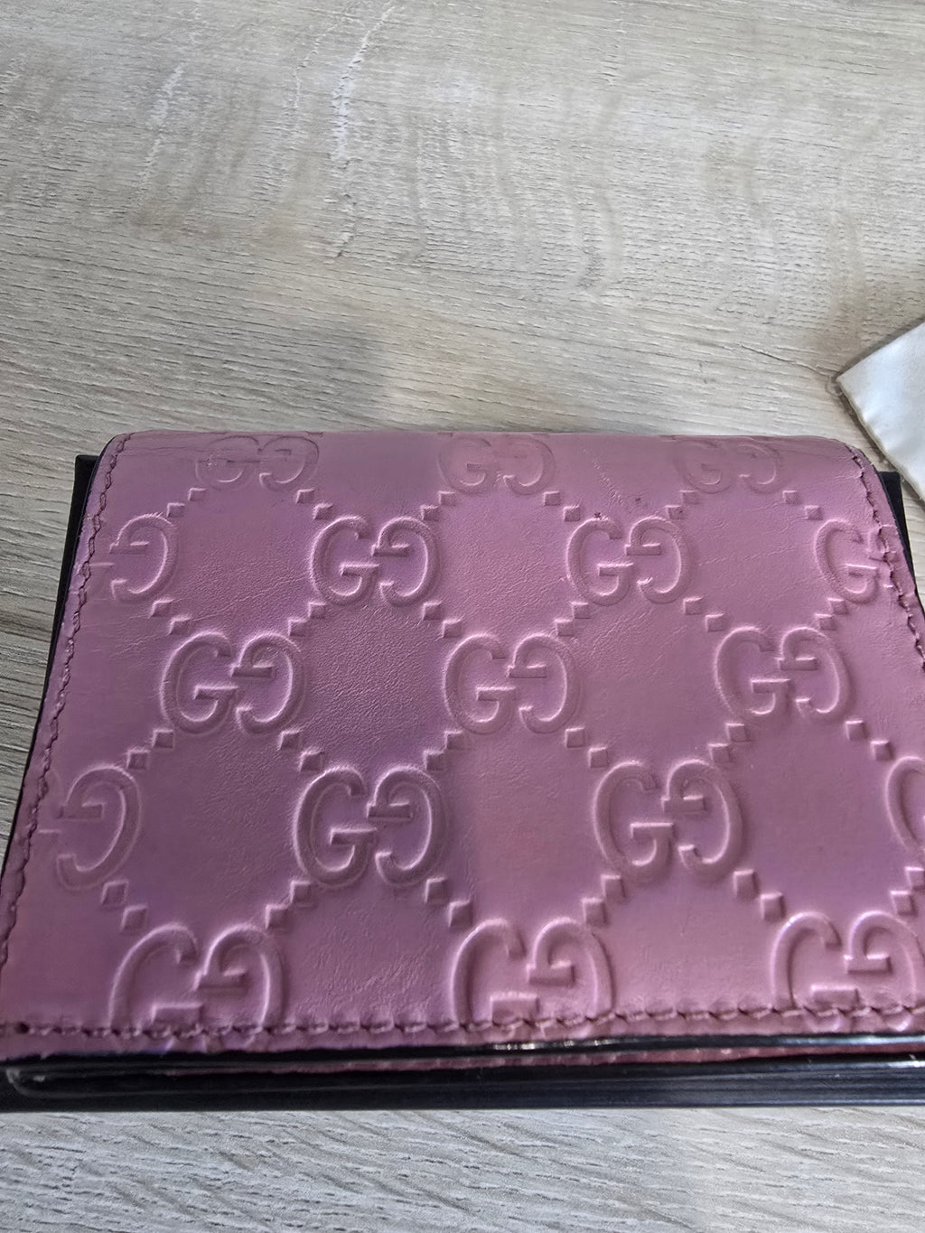 Gucci Guccissima Cherries Wallet — Pink