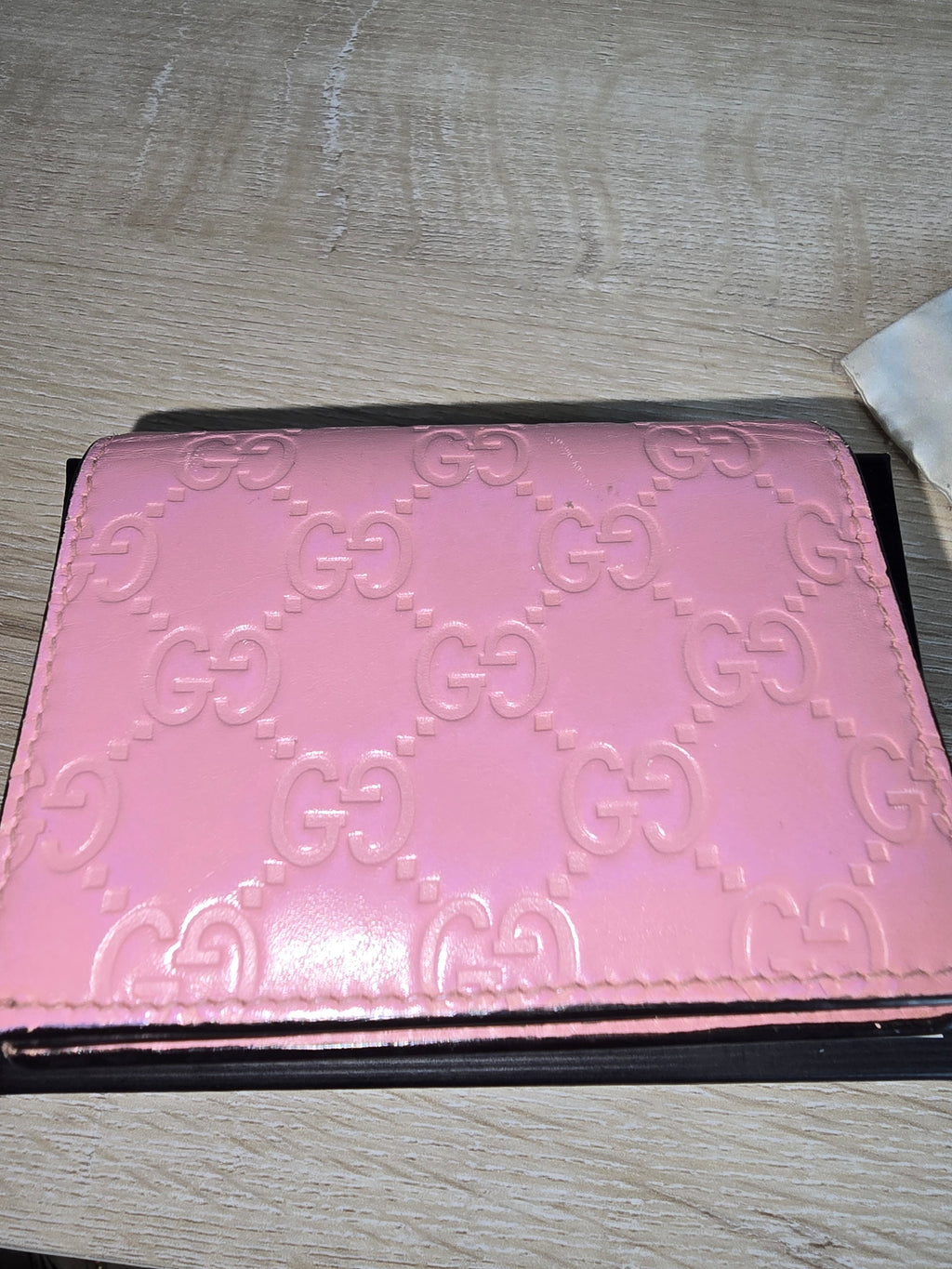 Gucci Guccissima Cherries Wallet — Pink