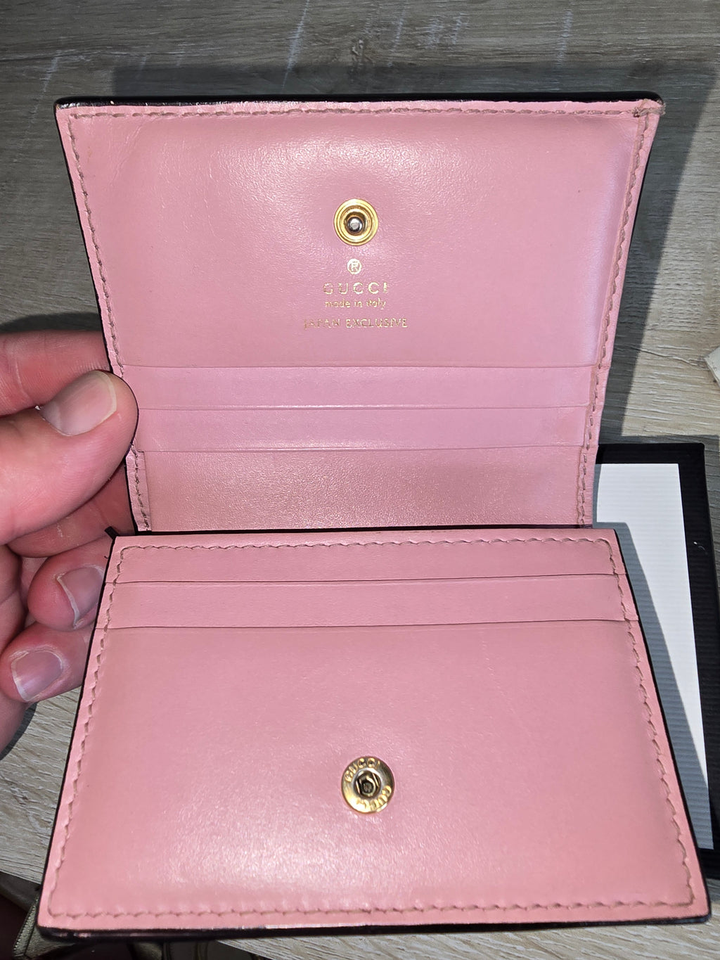 Gucci Guccissima Cherries Wallet — Pink