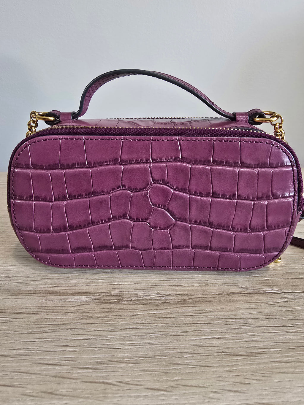 Chloé Calfskin Crocodile Embossed Mini C Vanity