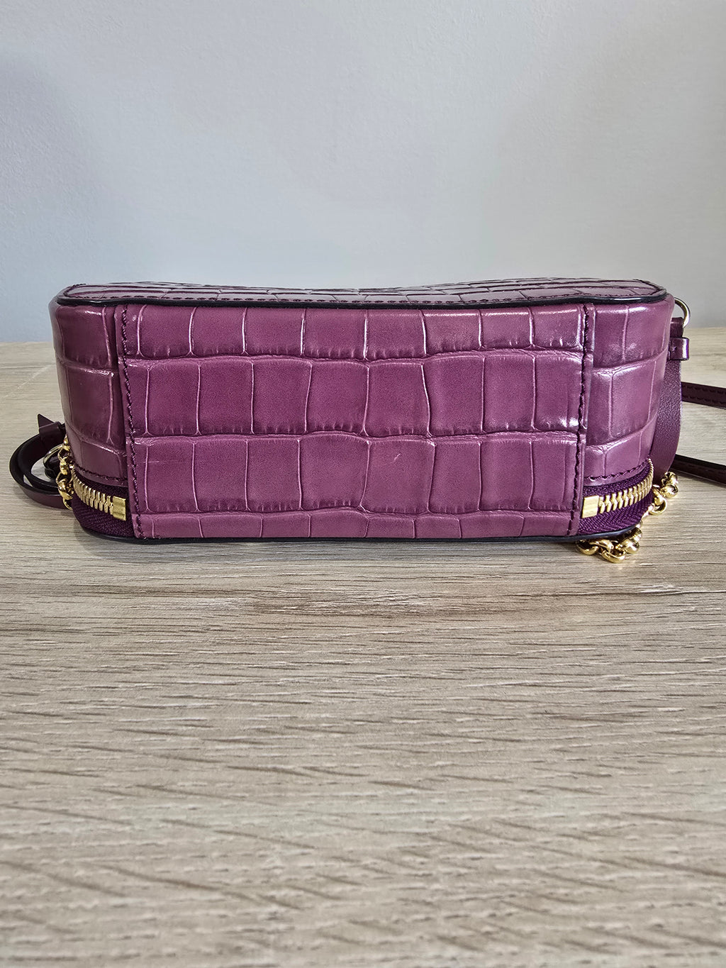 Chloé Calfskin Crocodile Embossed Mini C Vanity