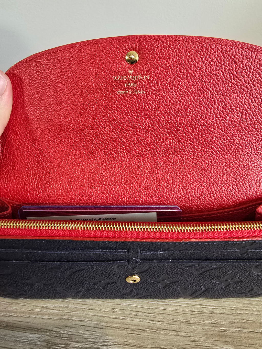 Louis Vuitton Emilie Wallet — Monogram Empreinte / Navy Blue