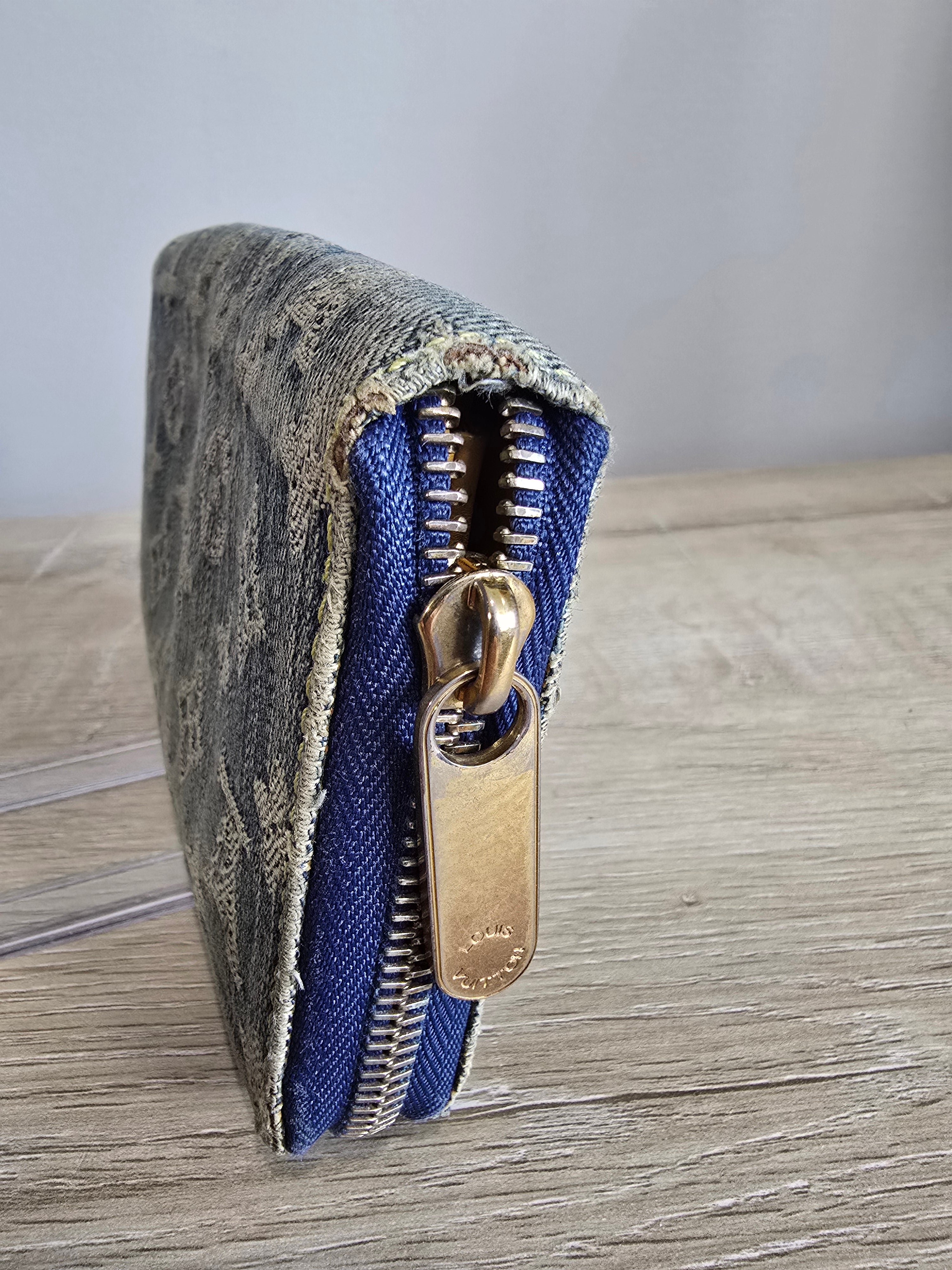 Louis Vuitton Monogram Denim Zippy Wallet