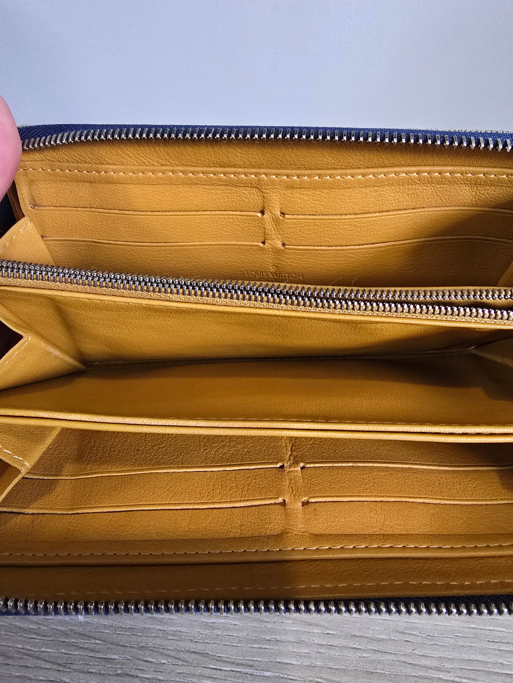 Louis Vuitton Monogram Denim Zippy Wallet