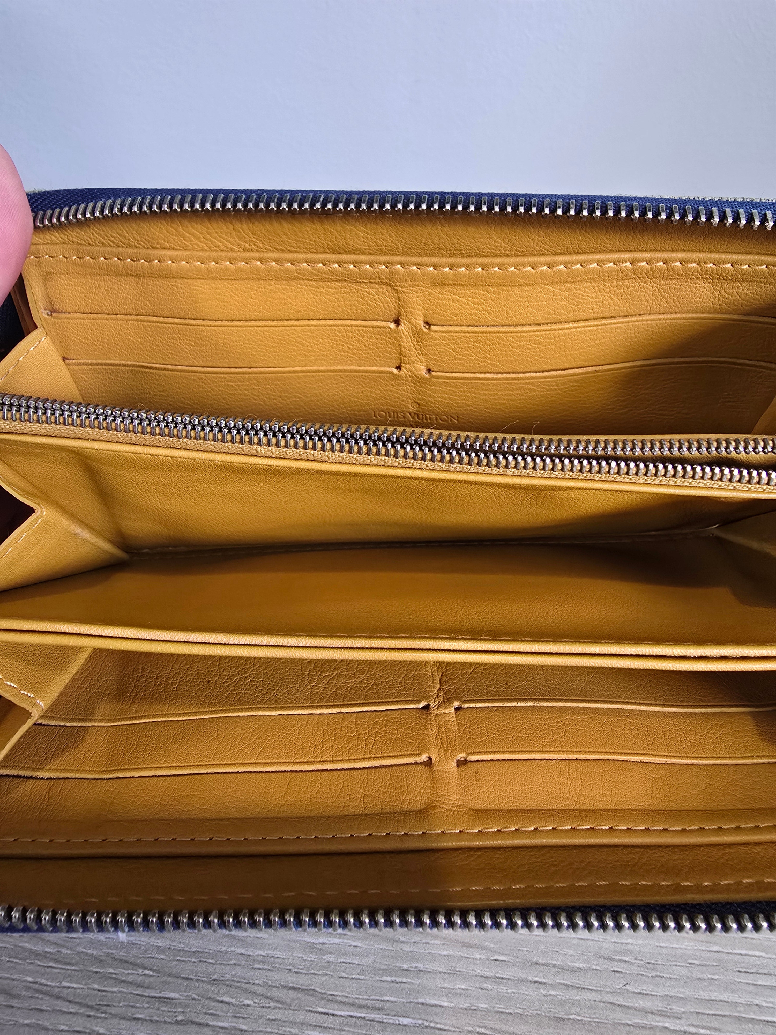 Louis Vuitton Monogram Denim Zippy Wallet