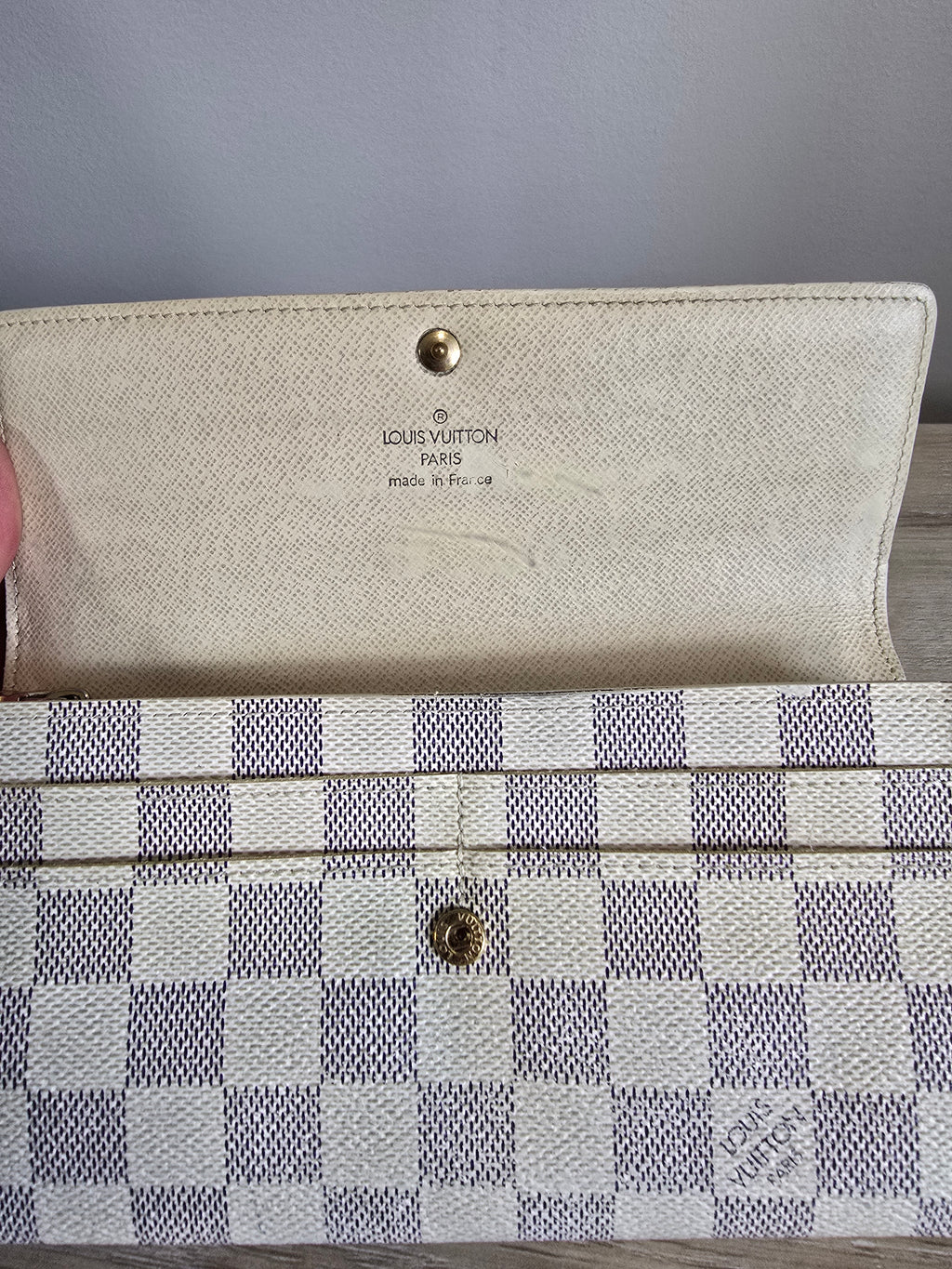 Louis Vuitton Damier Azur Canvas Sarah Wallet