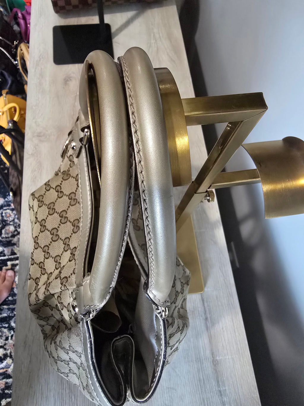 Gucci GG Canvas Sukey Tote – Gold Hardware